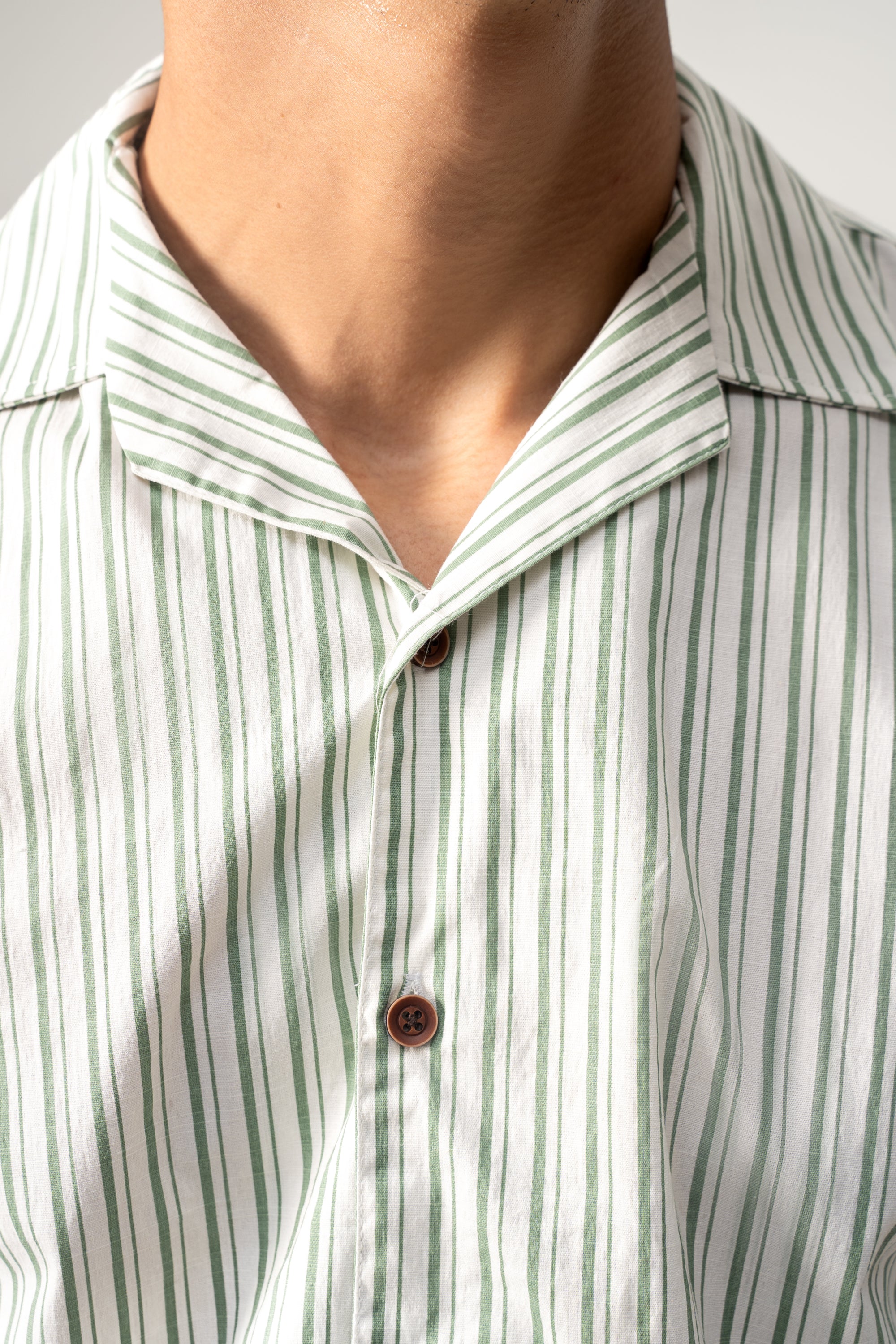 CASUAL SHIRT GREEN STRIPES