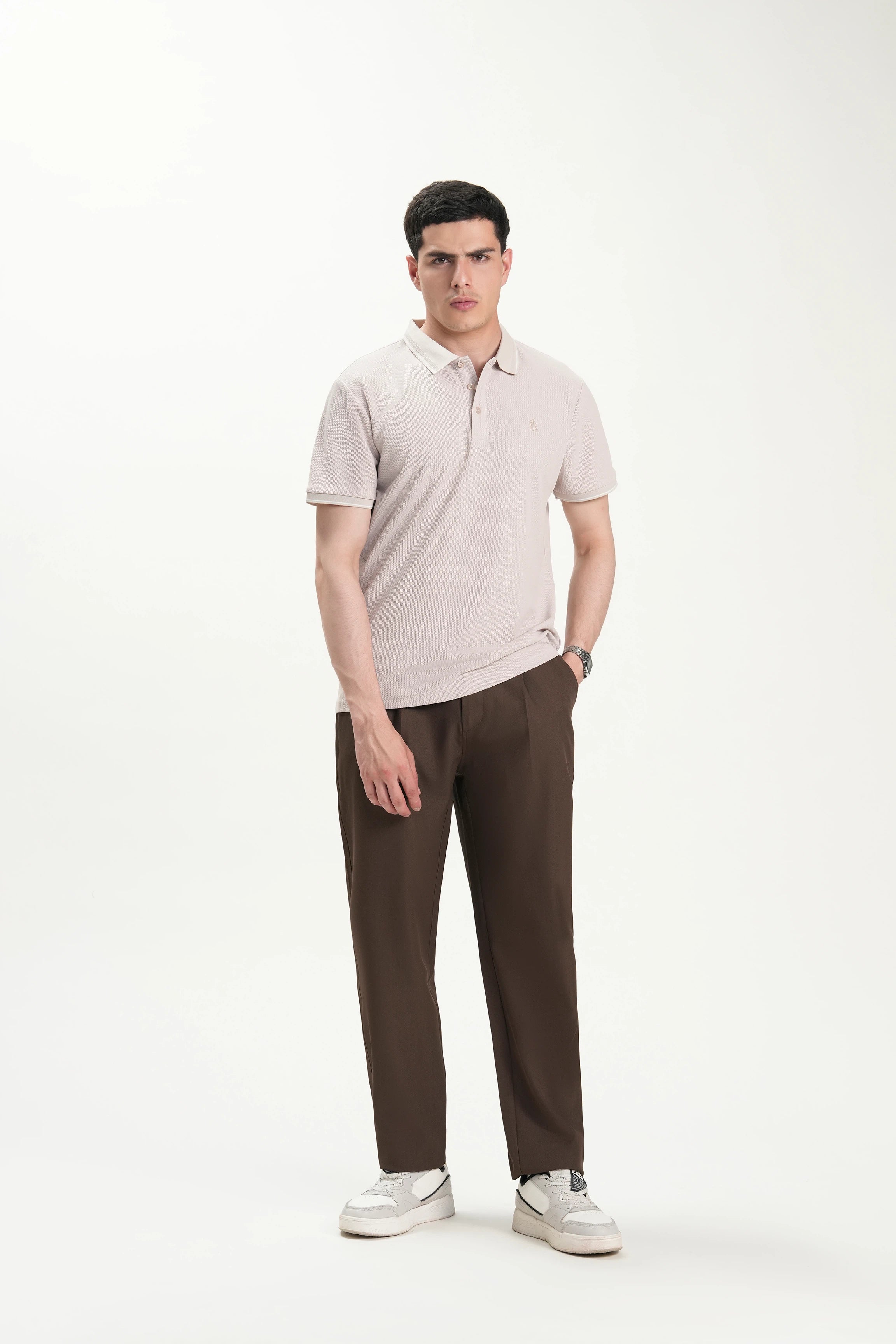 SMART FIT CLASSIC POLO SHIRT BEIGE