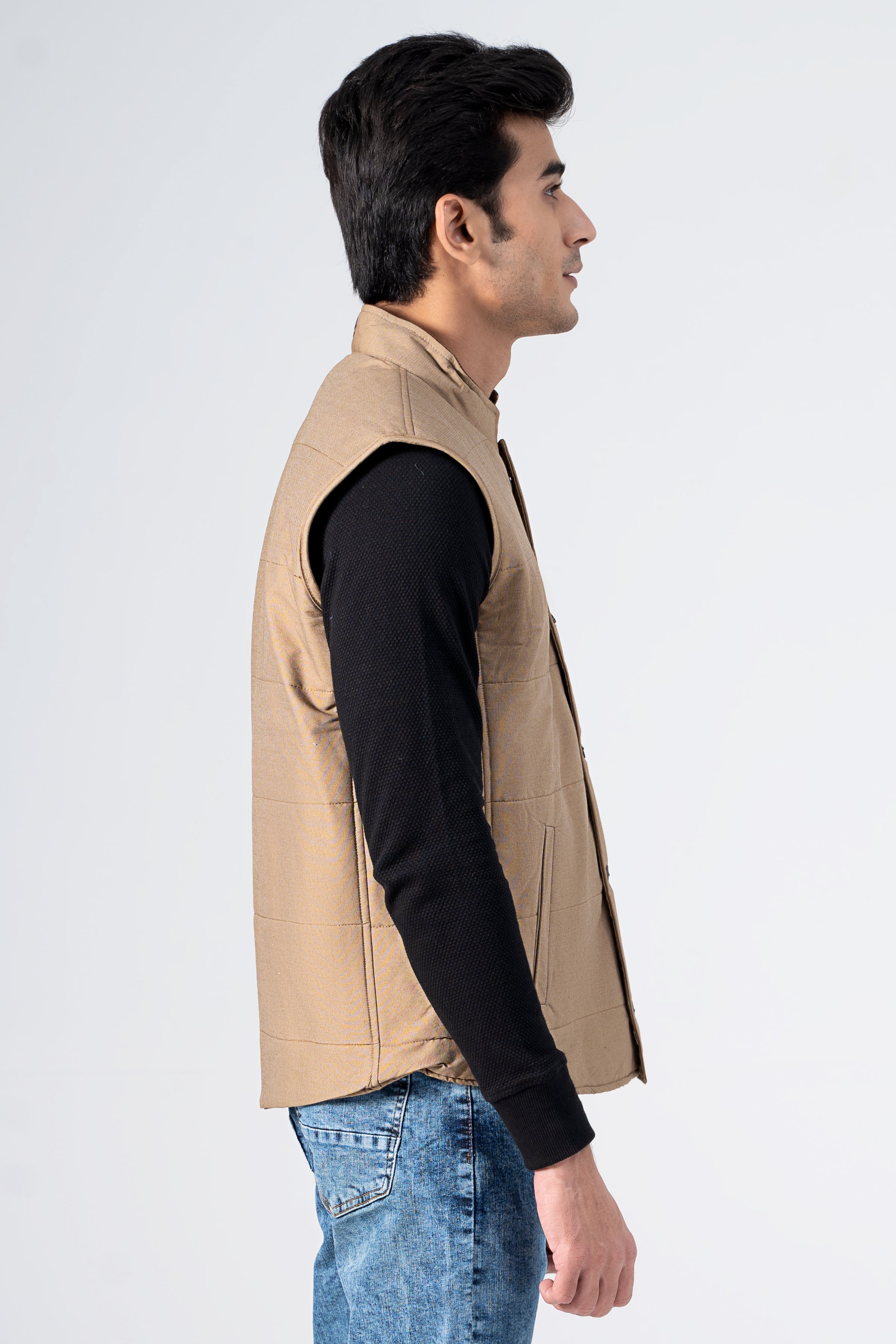 Quilted Textured Jacket khaki