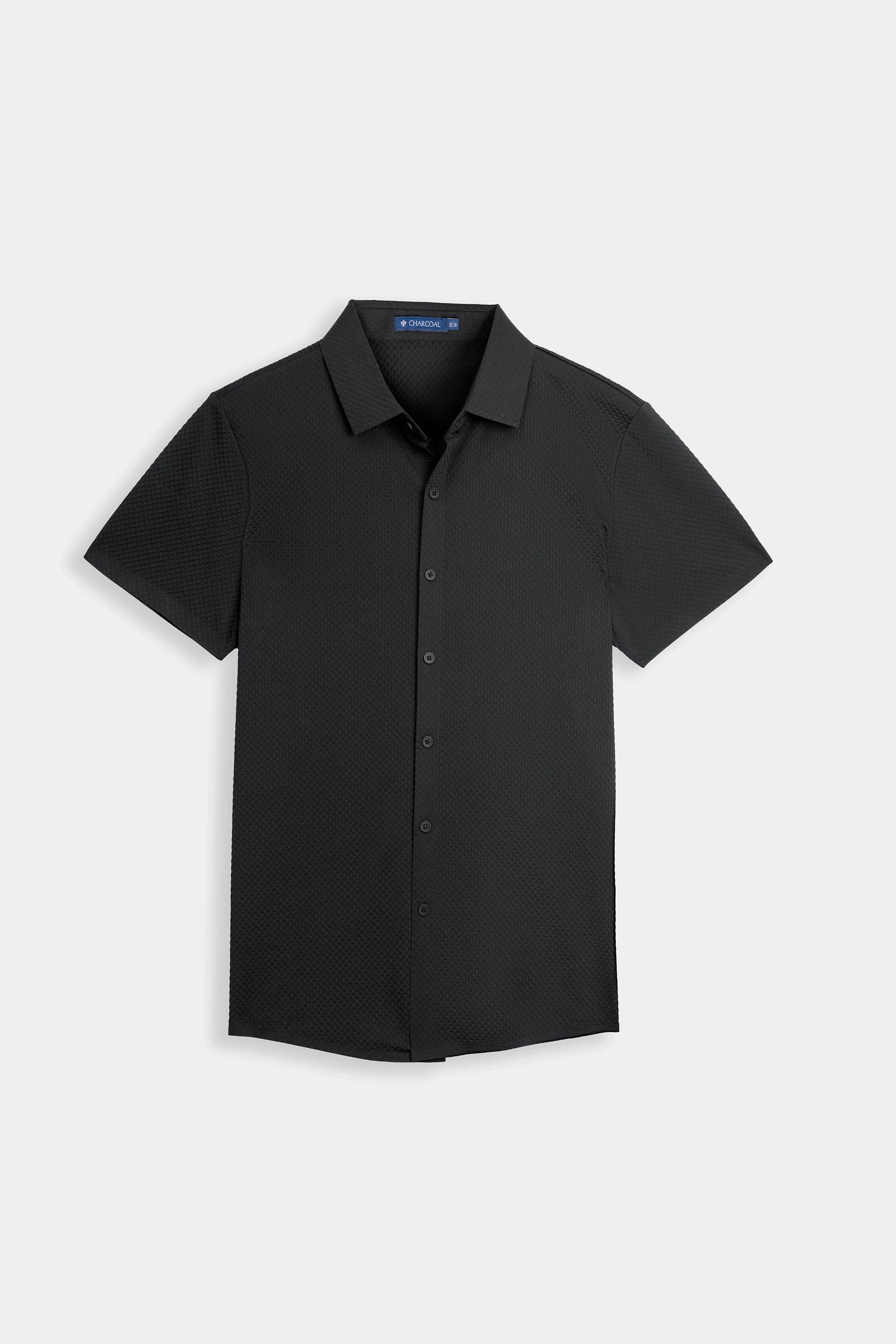 PREMIUM NYLON CASUAL SHIRT BLACK