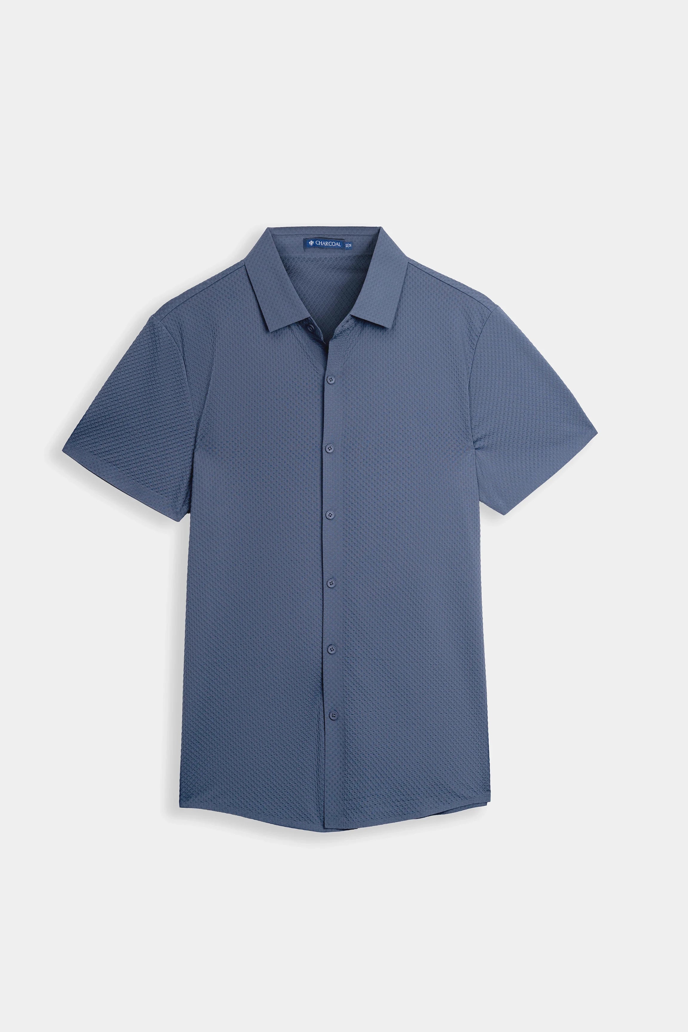 PREMIUM NYLON CASUAL SHIRT BLUISH GREY