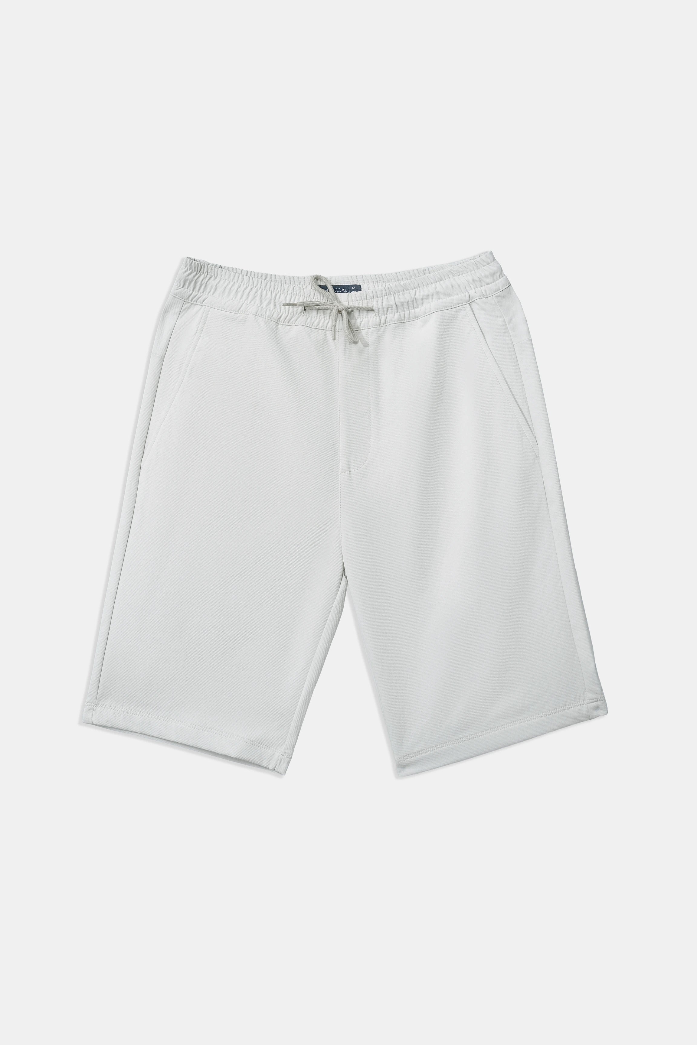 Light-color regular-fit shorts with drawstring waist and side pockets