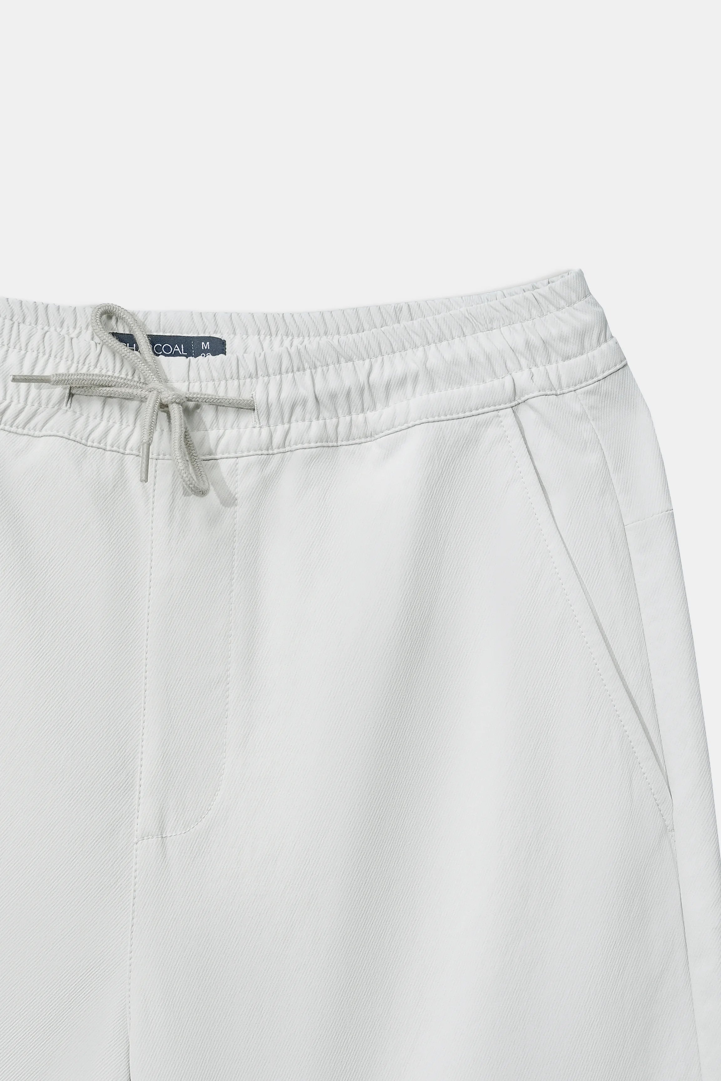 Light-color regular-fit shorts, elastic waistband with adjustable drawstring