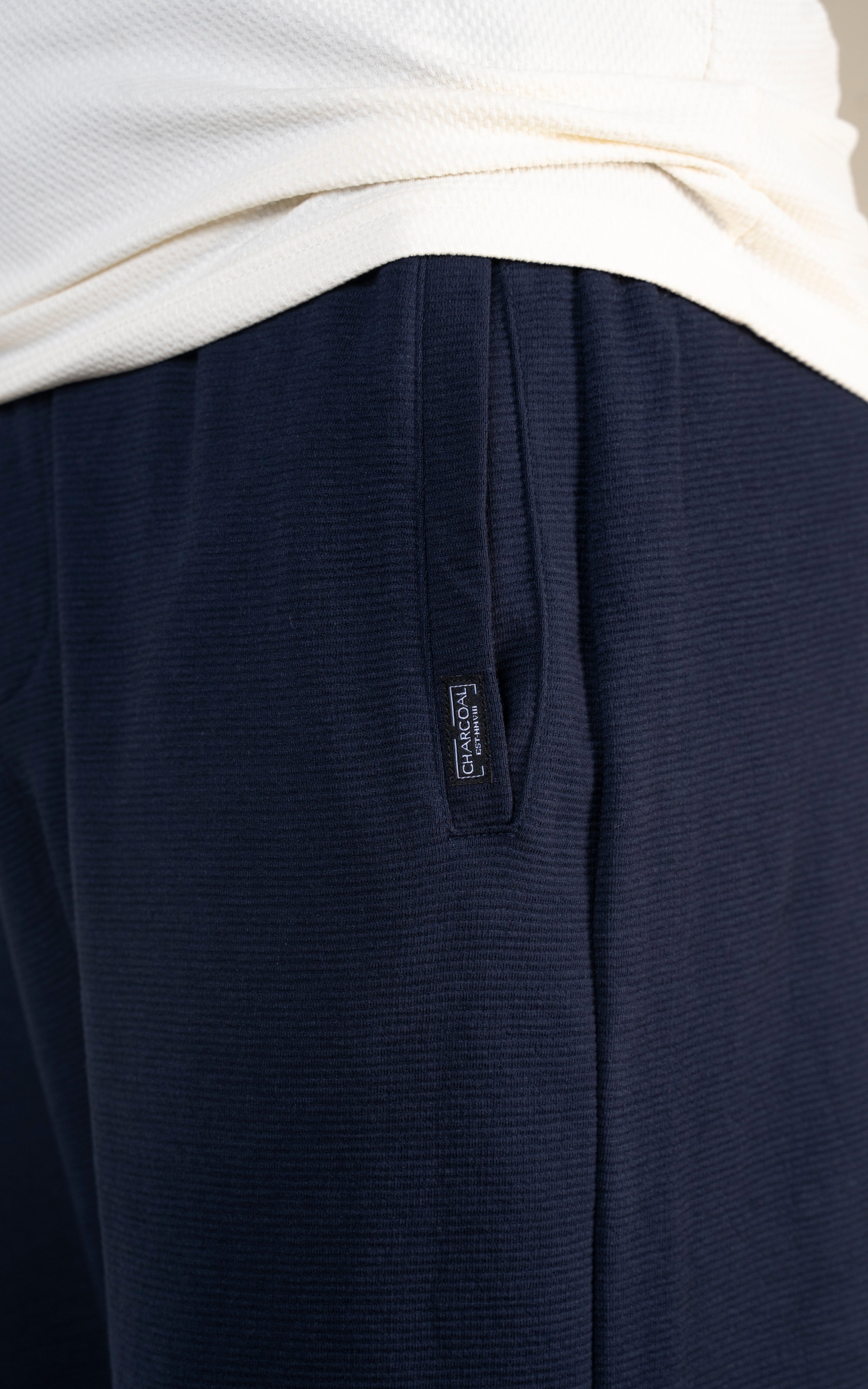 LOOSE FIT OTTOMAN JOGGER TROUSER NAVY
