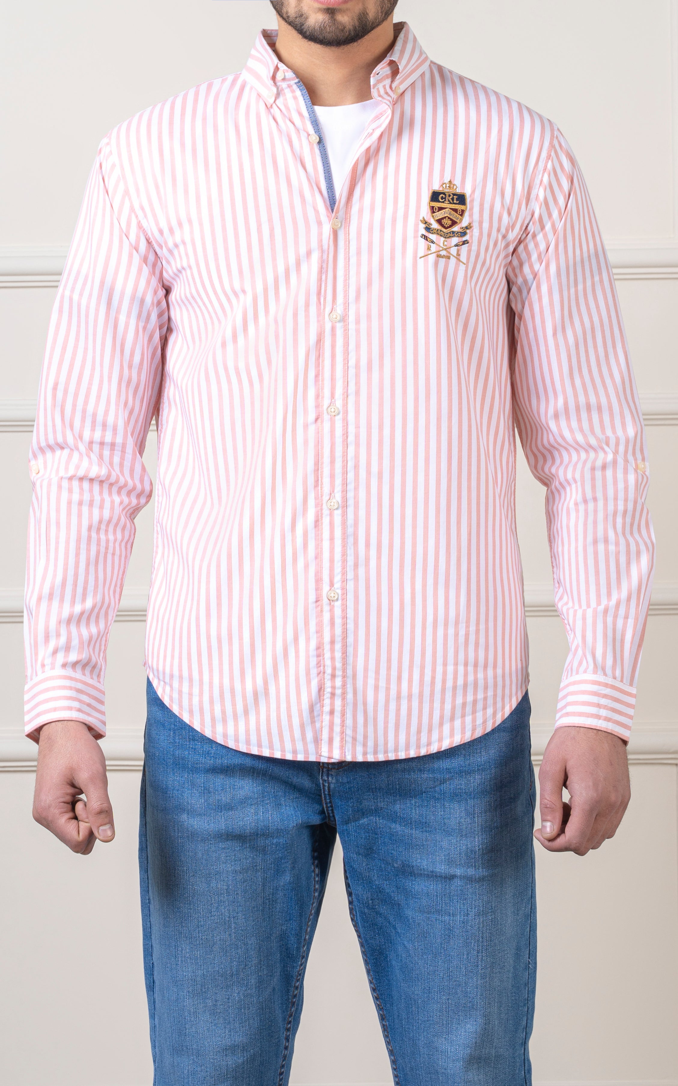 CASUAL SHIRT PINK WHITE