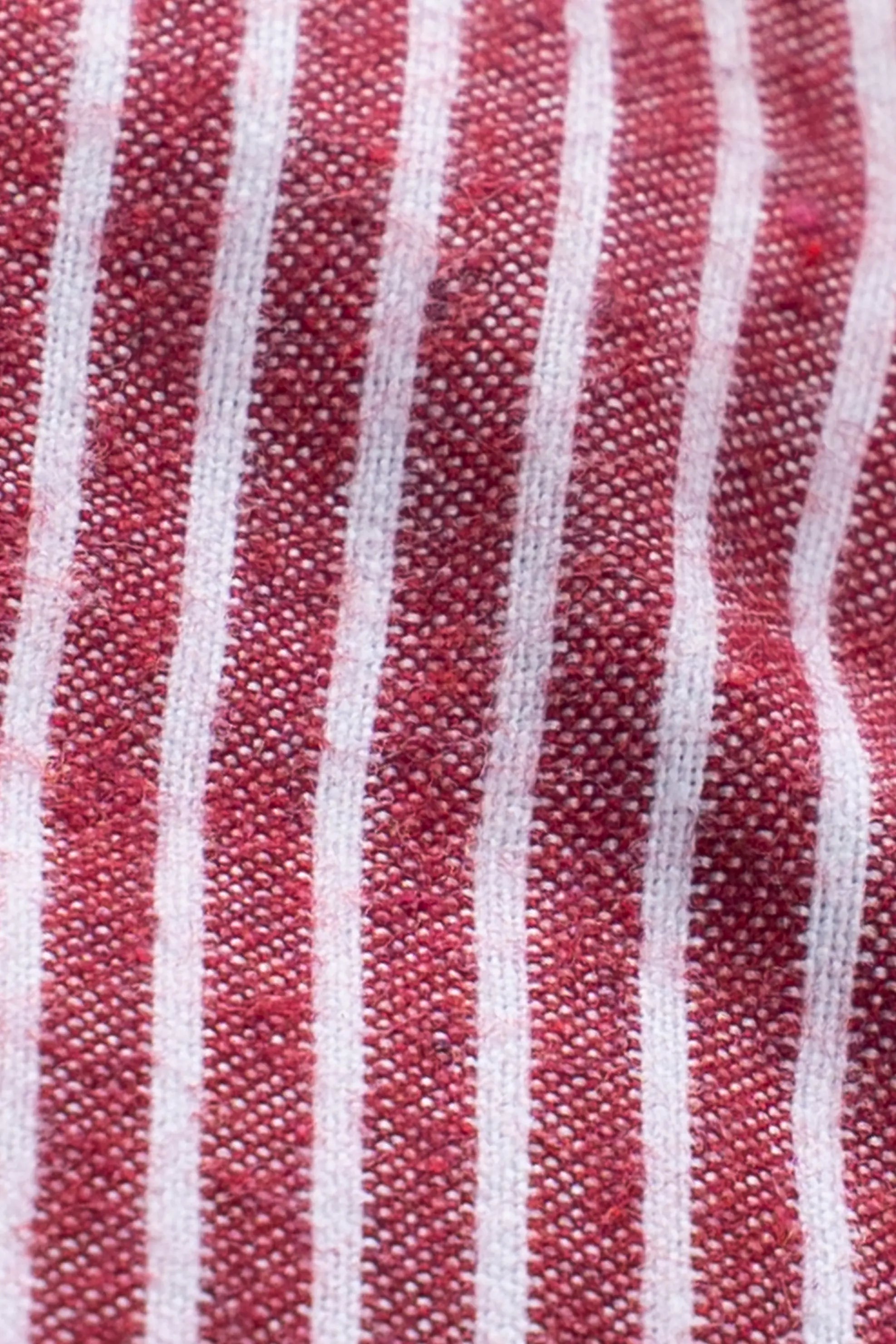 SMART FIT STRIPED WOOLEN SHIRT MAROON WHITE STRIPE