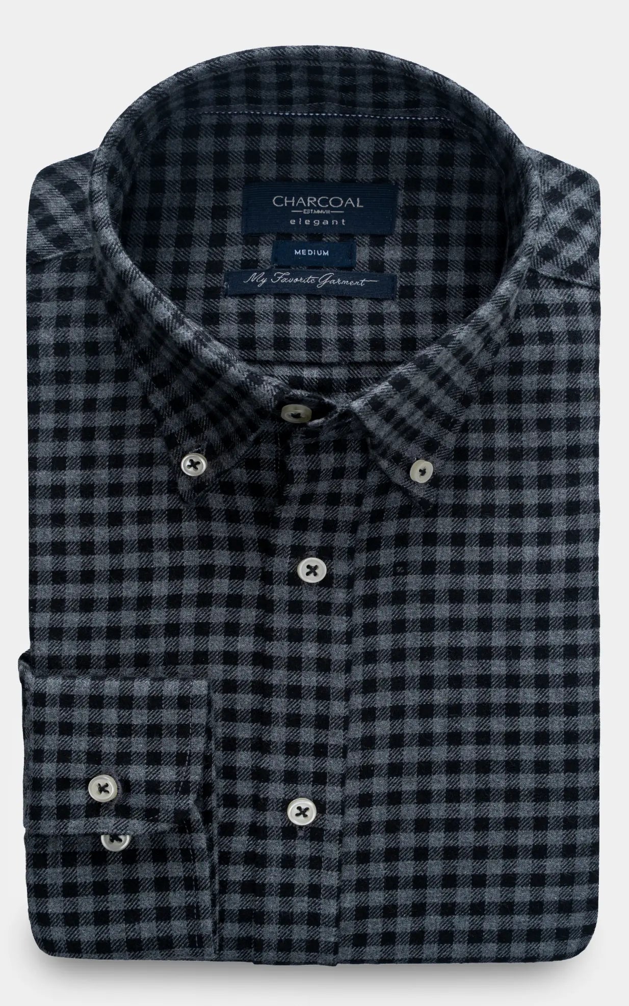 SEMI FORMAL SMART FIT SHIRT BLACK GREY