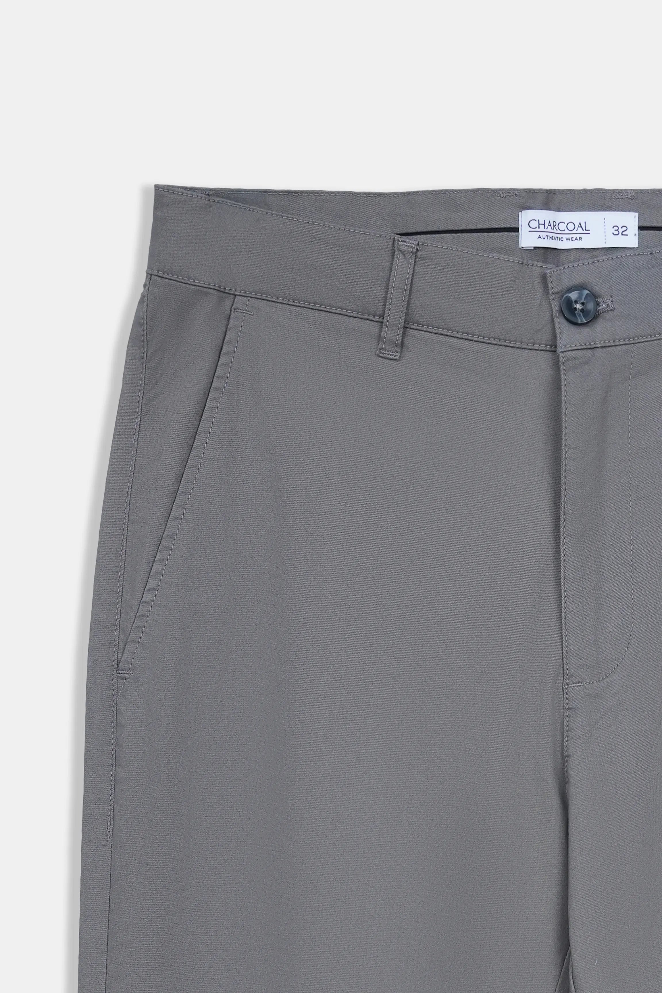 REGULAR FIT CROSS POCKET CHINO PANT GREY