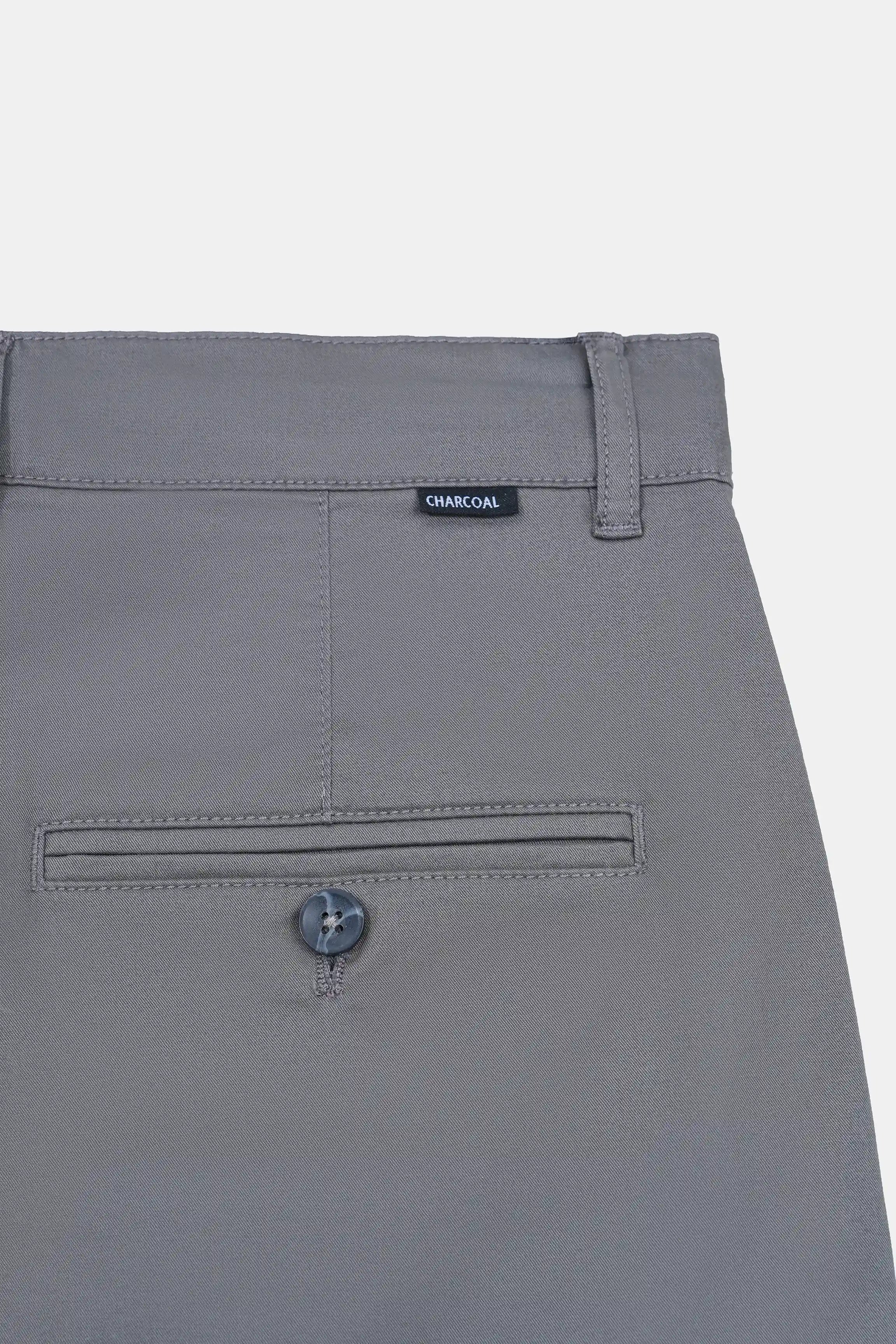 REGULAR FIT CROSS POCKET CHINO PANT GREY