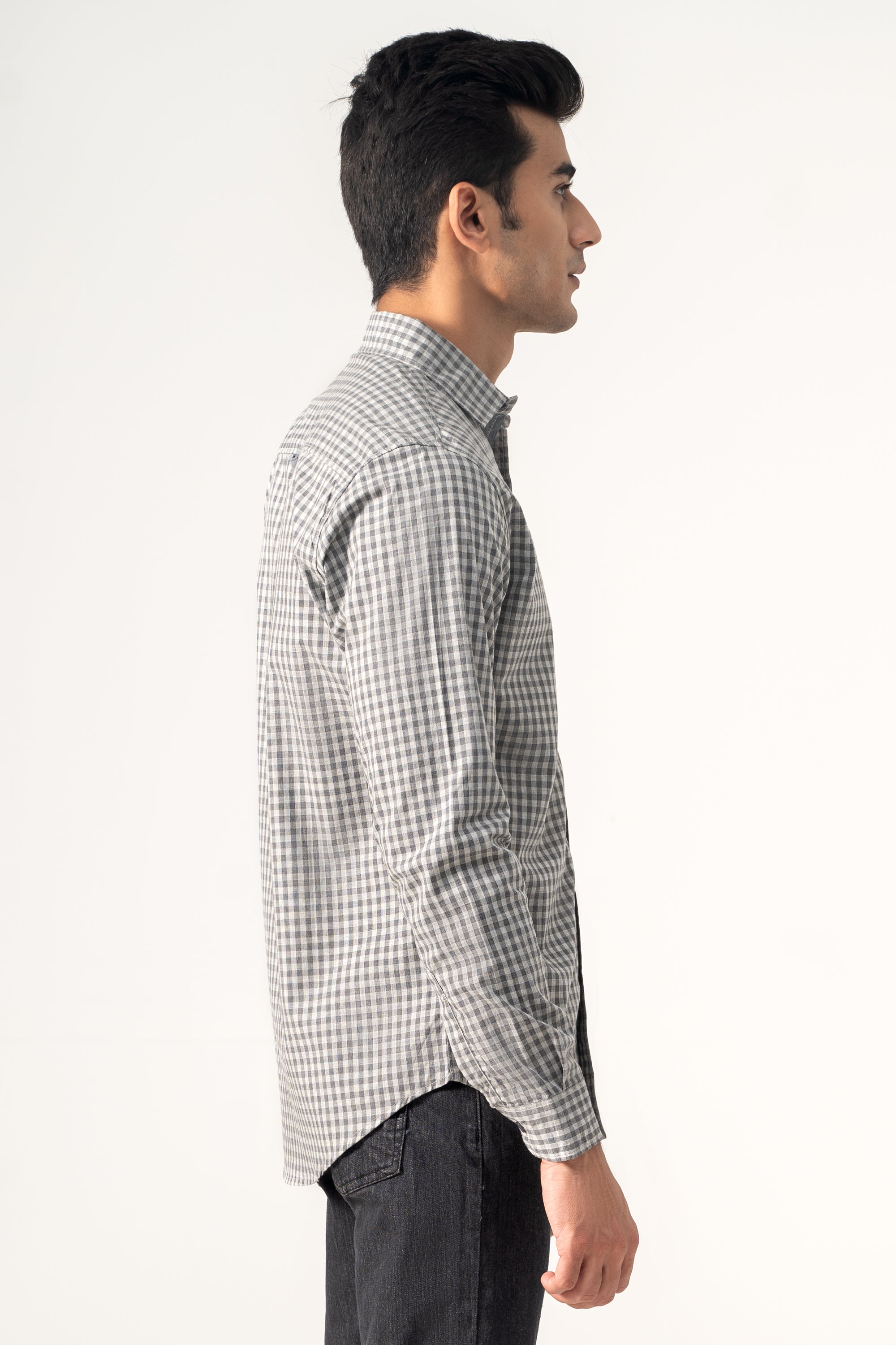 CASUAL SHIRT GREY CHECK