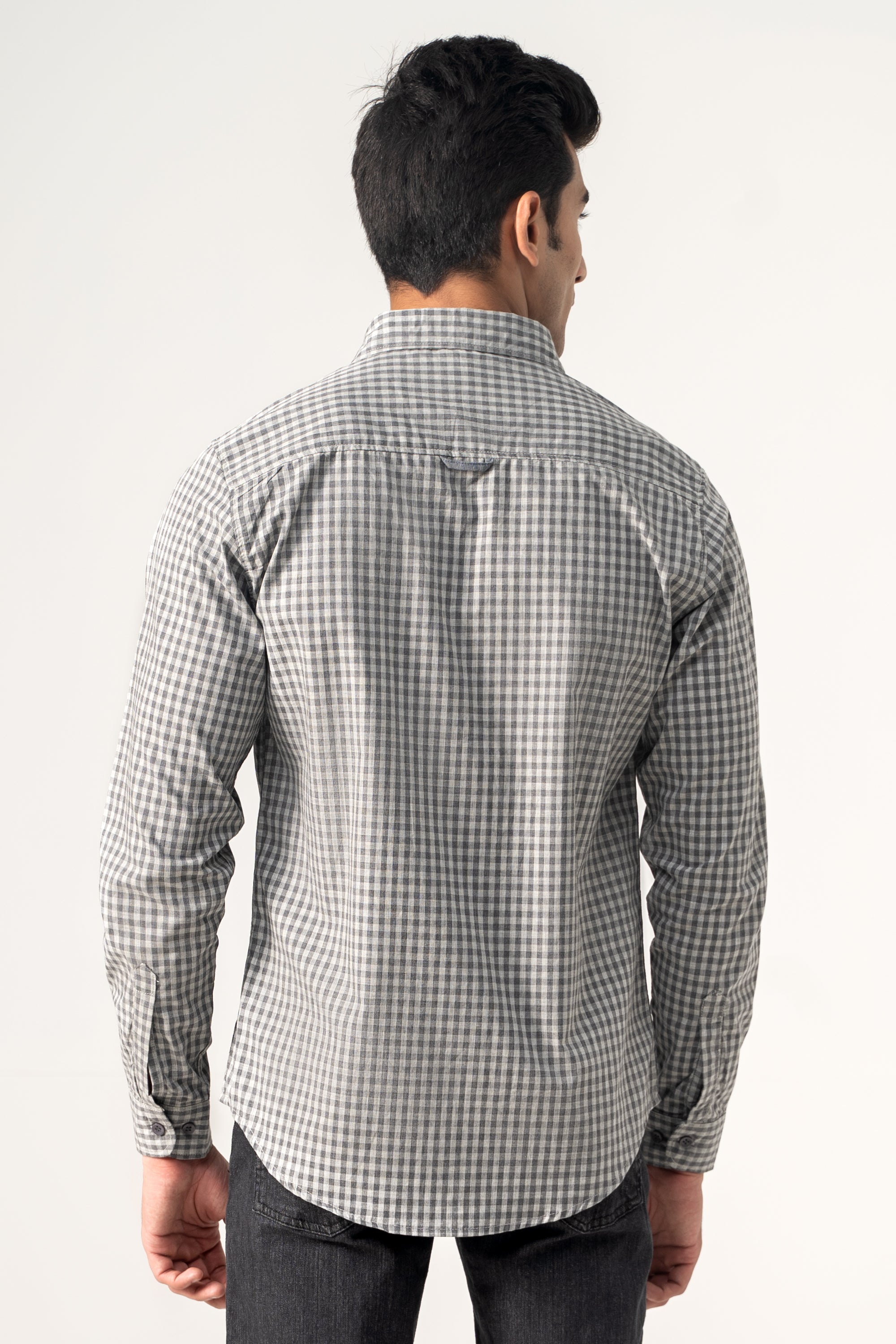 CASUAL SHIRT GREY CHECK