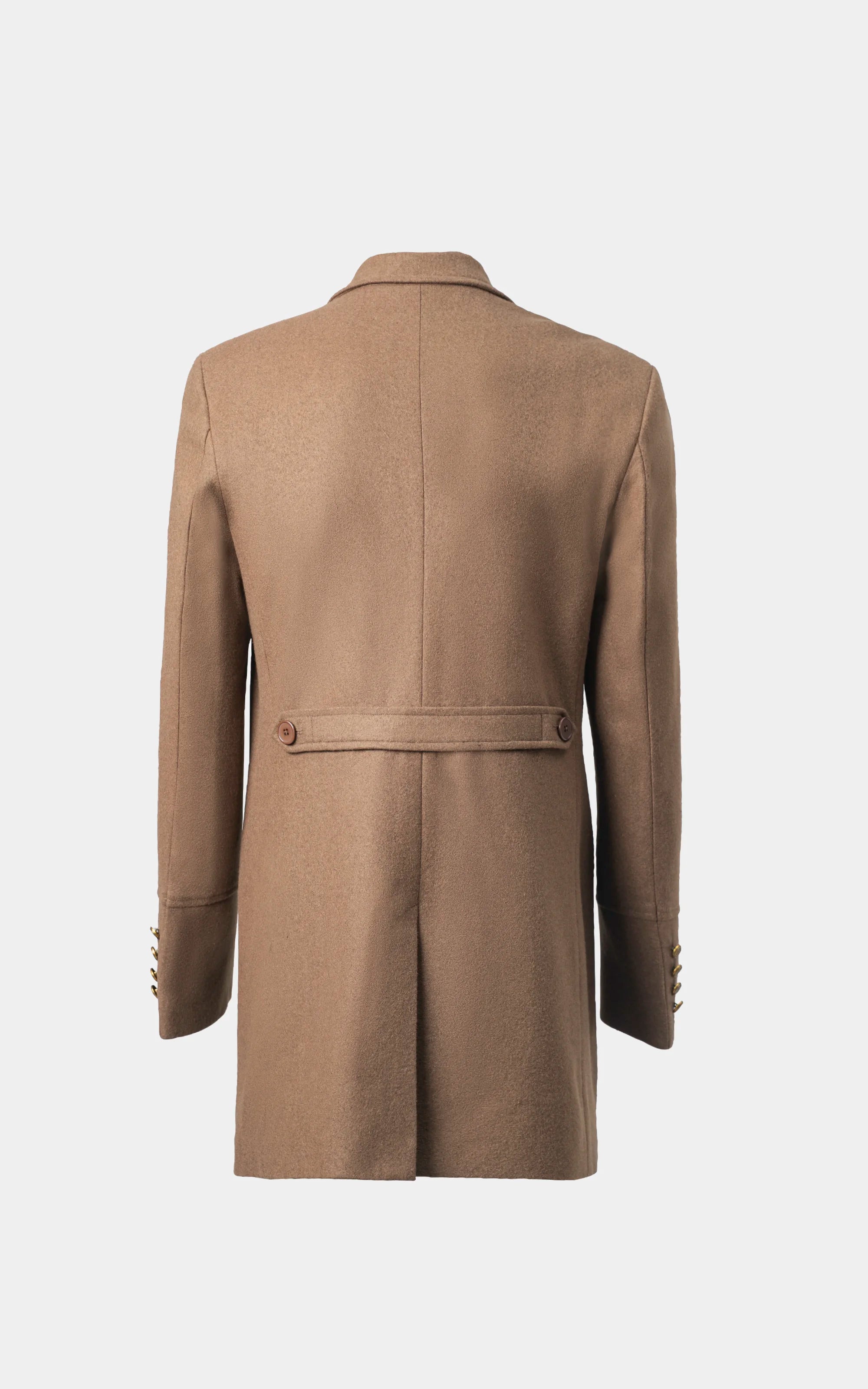 Double-Breasted Long Coat  Brown