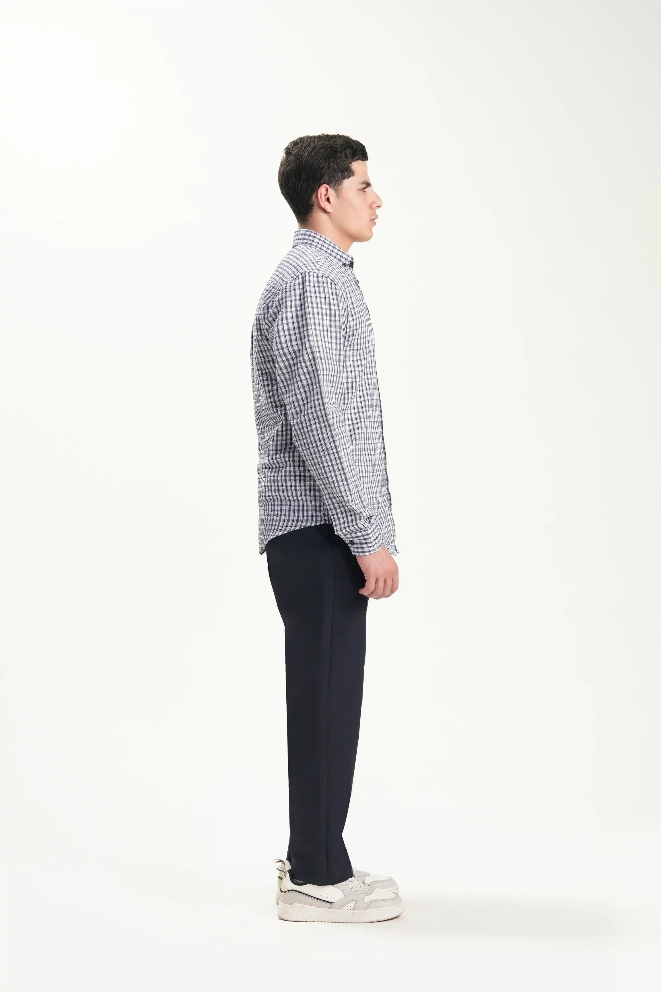 SMART FIT CASUAL SHIRT BEIGE CHECK
