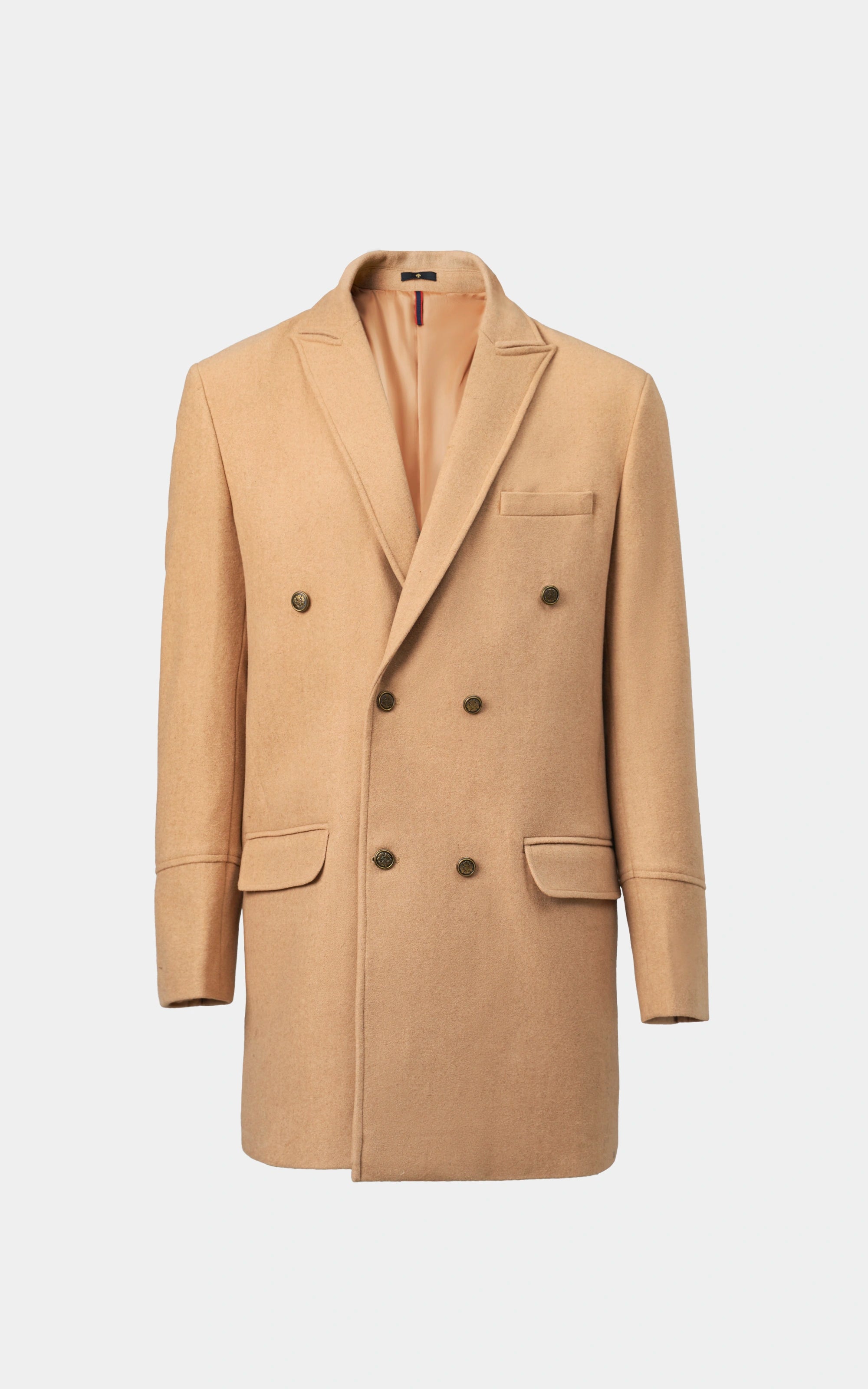 Double-Breasted Long Coat khaki