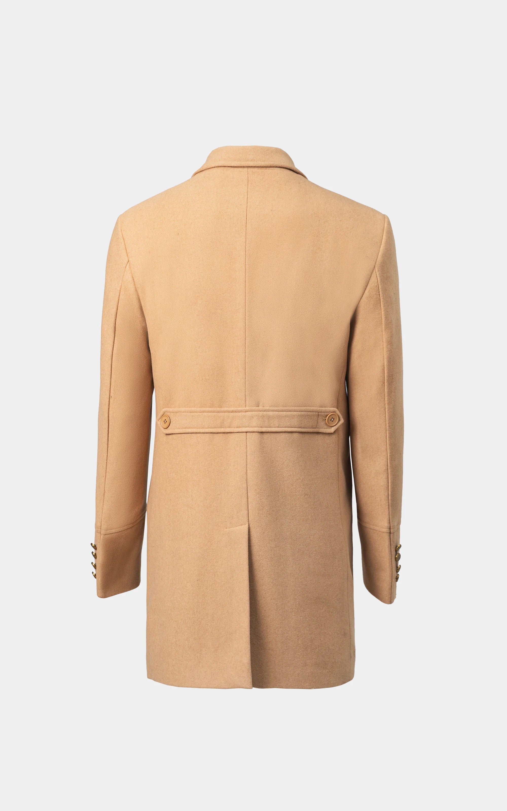 Double-Breasted Long Coat khaki