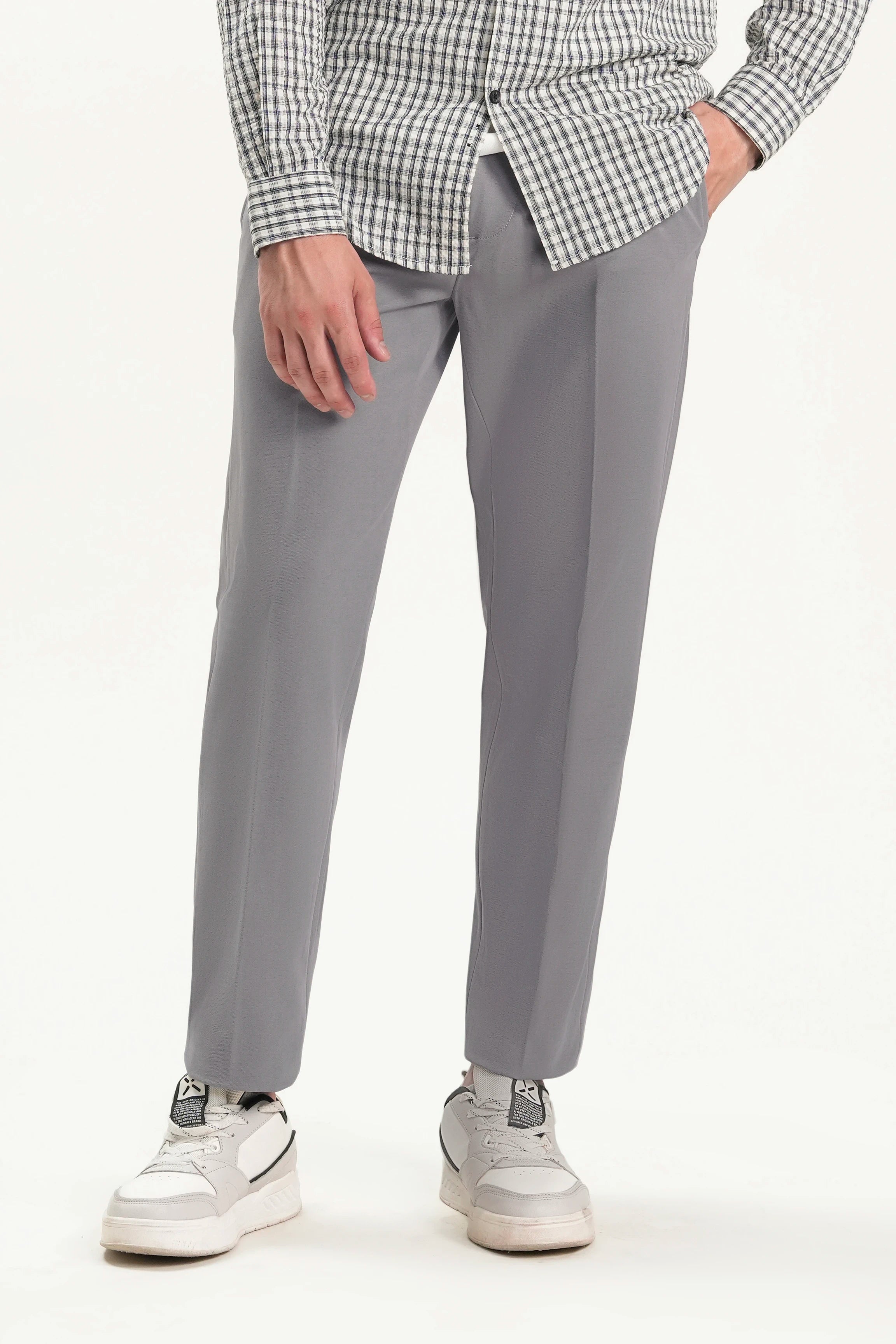 CASUAL PANT REGULAR FIT GREY