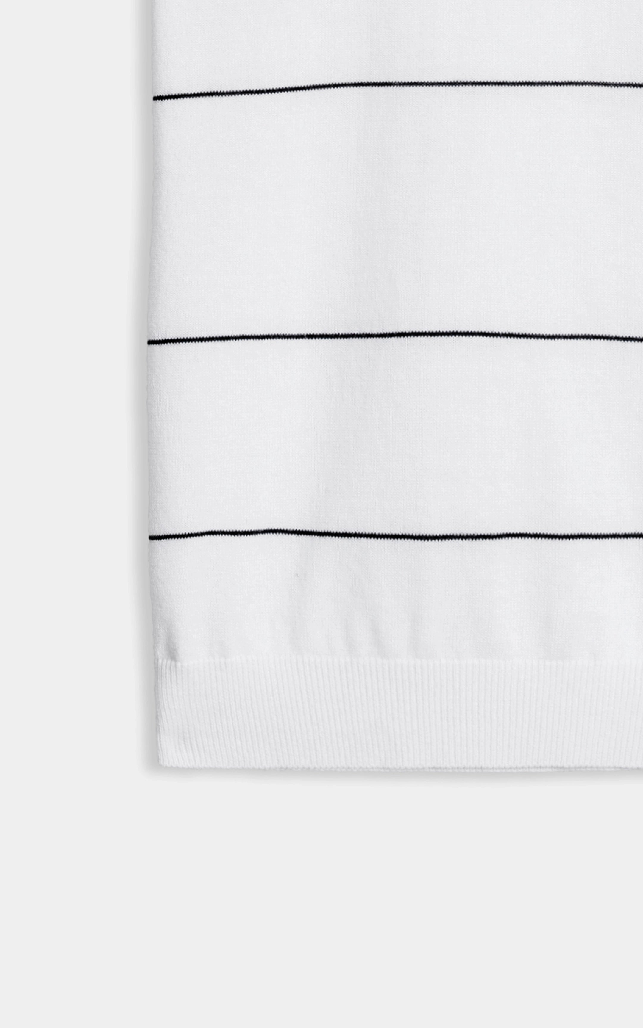 SWEATER KNIT ZIPPER POLO OFF WHITE