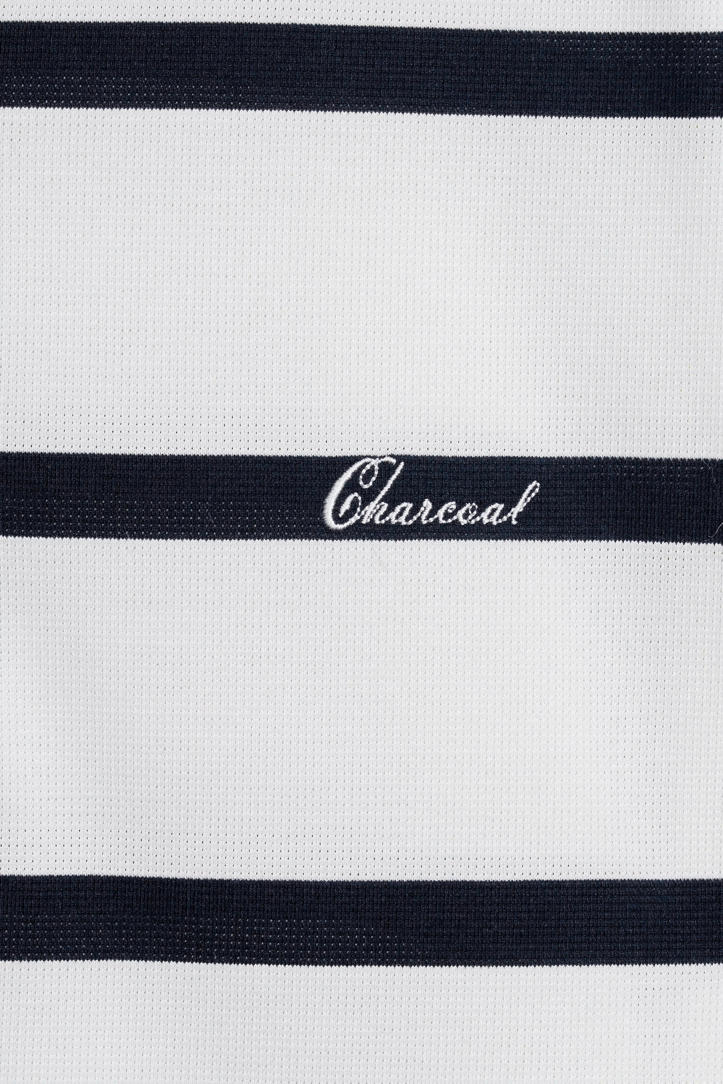 SMART FIT CLASSIC PREMIUM STRIPED POLO SHIRT WHITE