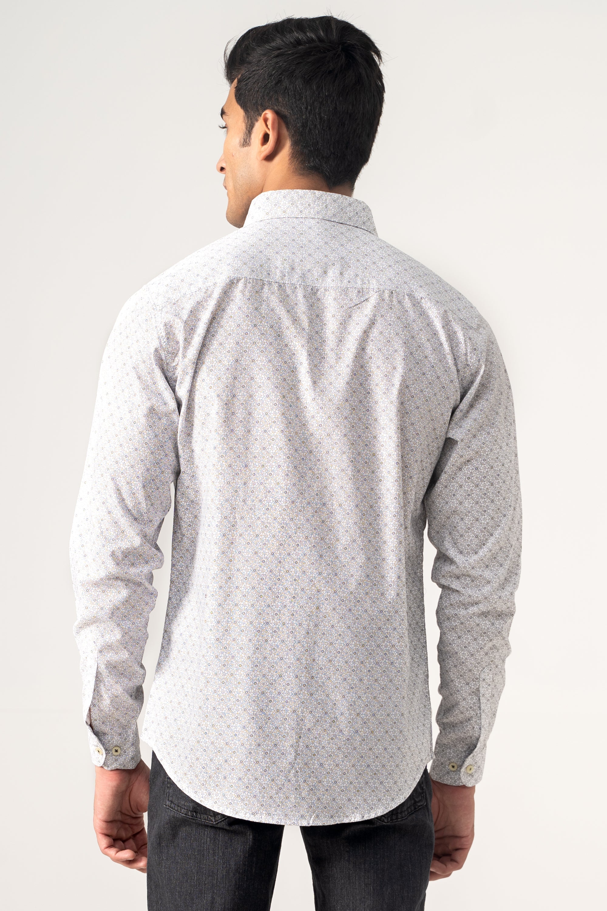 CASUAL SHIRT WHITE PRINTED