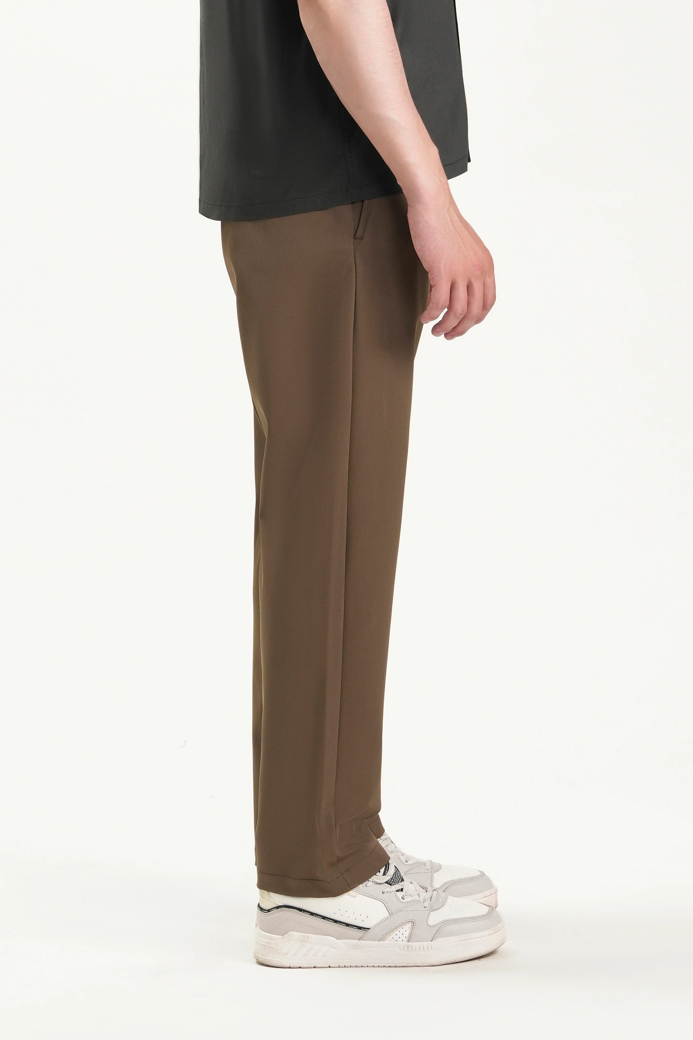 CASUAL PANT REGULAR FIT BROWN