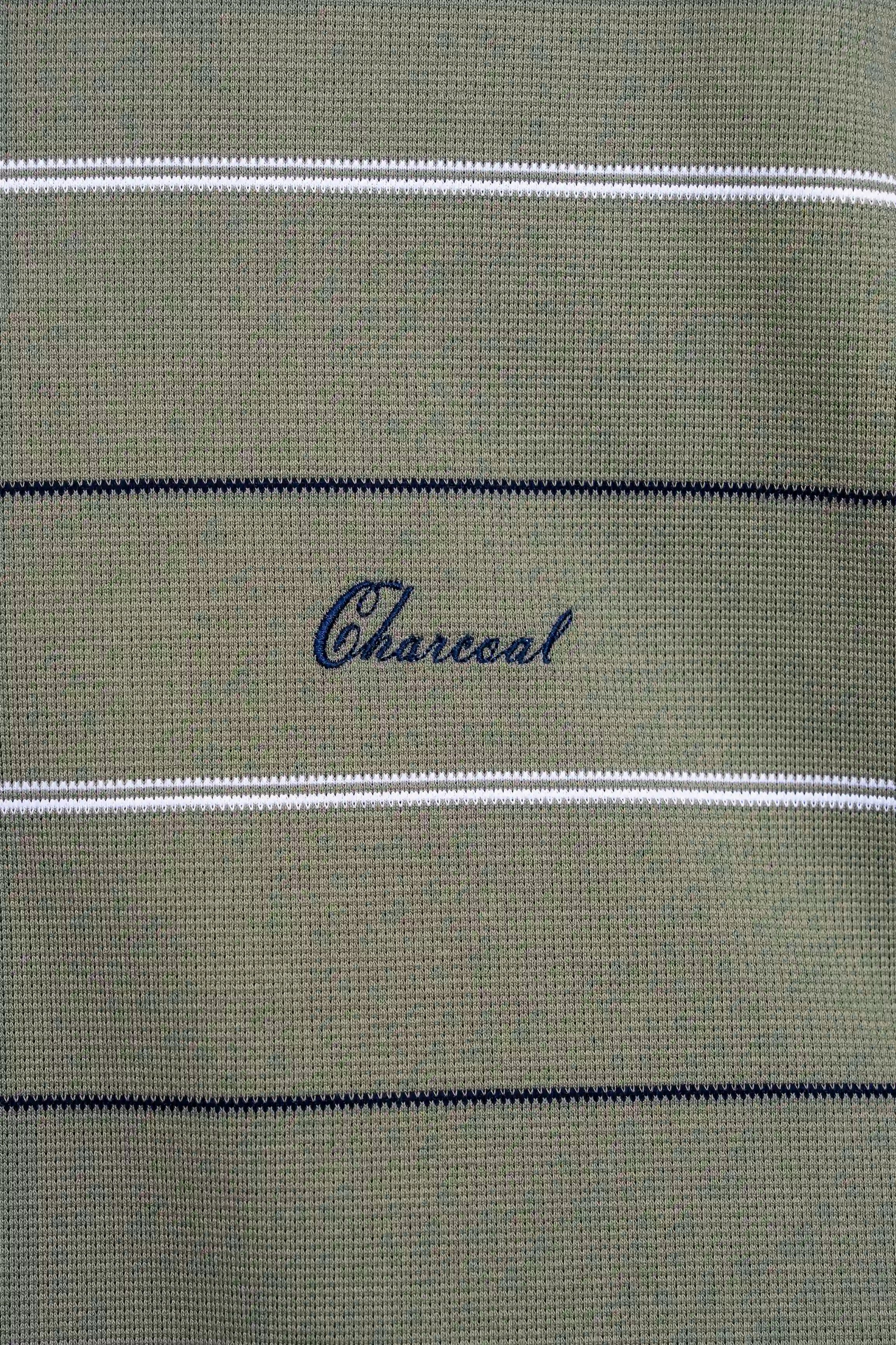 SMART FIT CLASSIC PREMIUM STRIPED POLO SHIRT LIGHT OLIVE