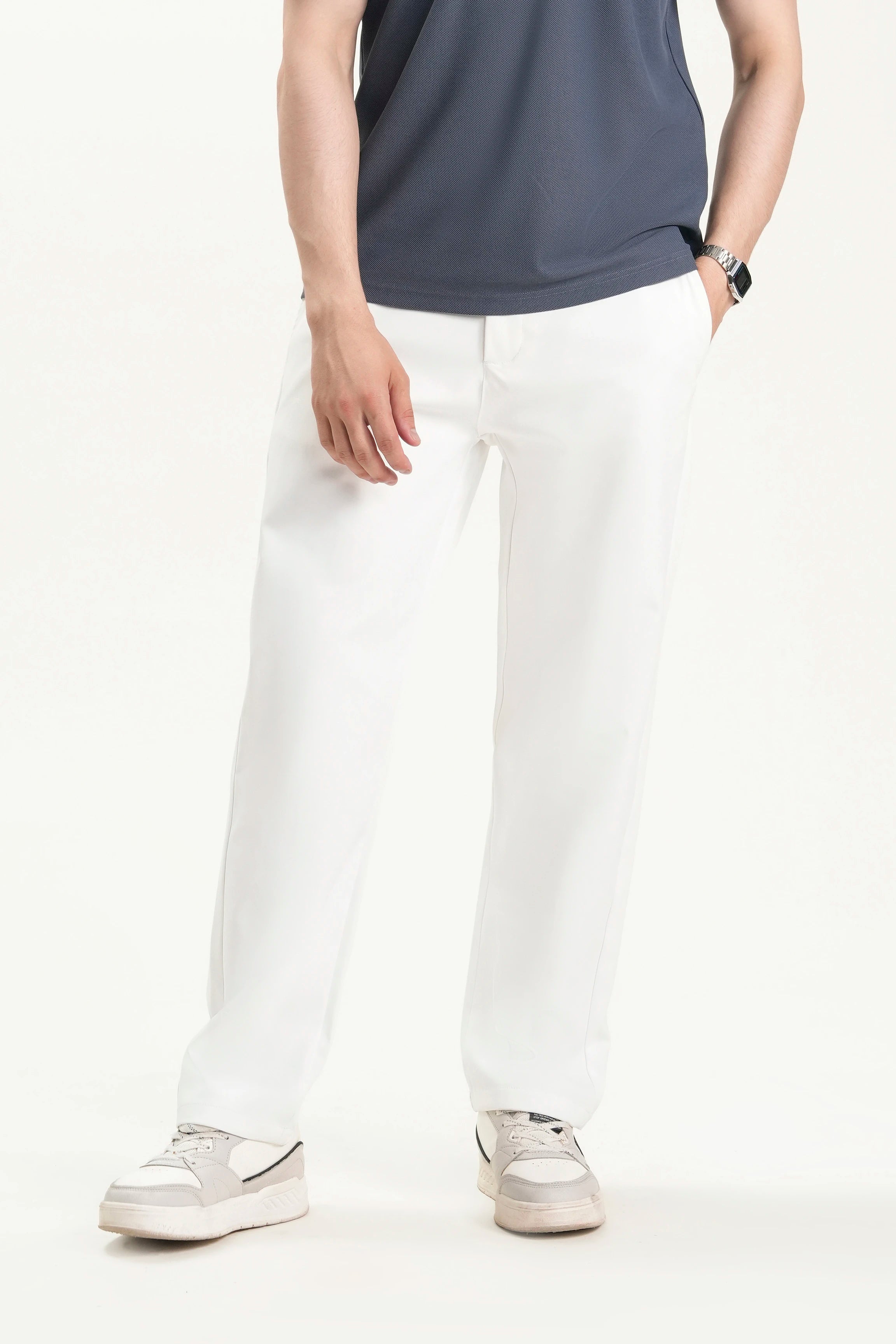 CASUAL PANT REGULAR FIT WHITE