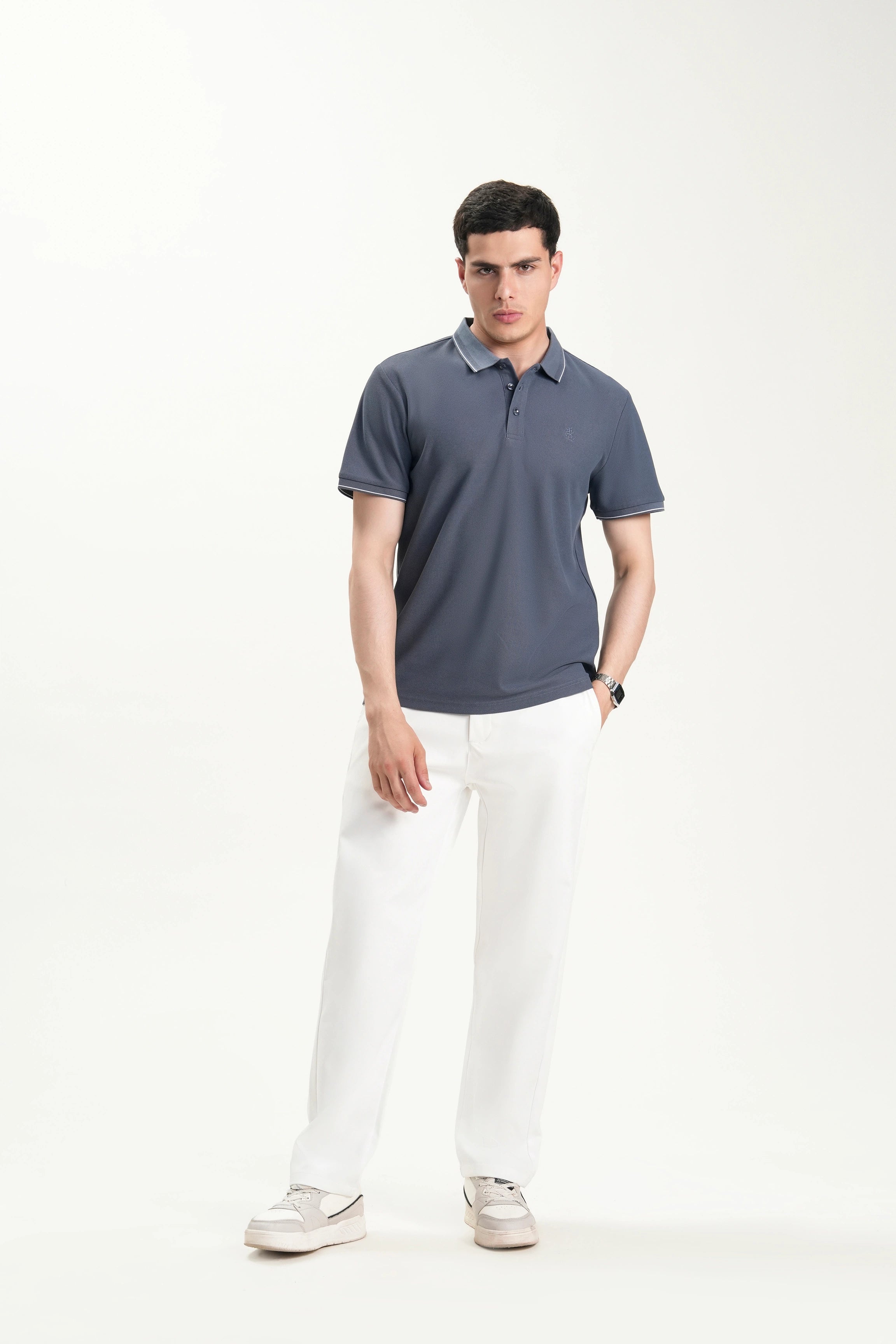 SMART FIT CLASSIC POLO SHIRT BLUISH GREY