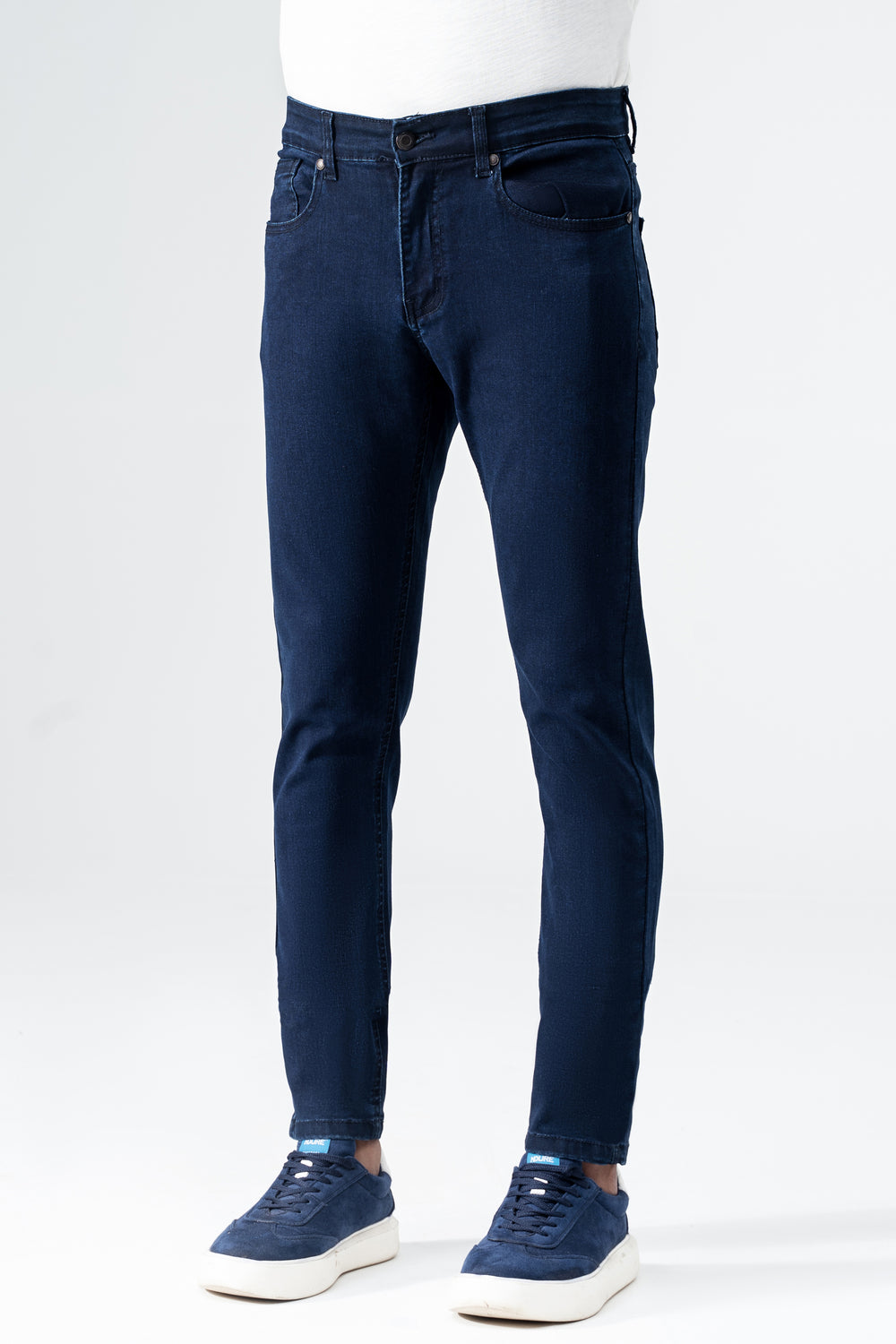 SLIM LEG DENIM JEANS NAVY BLUE