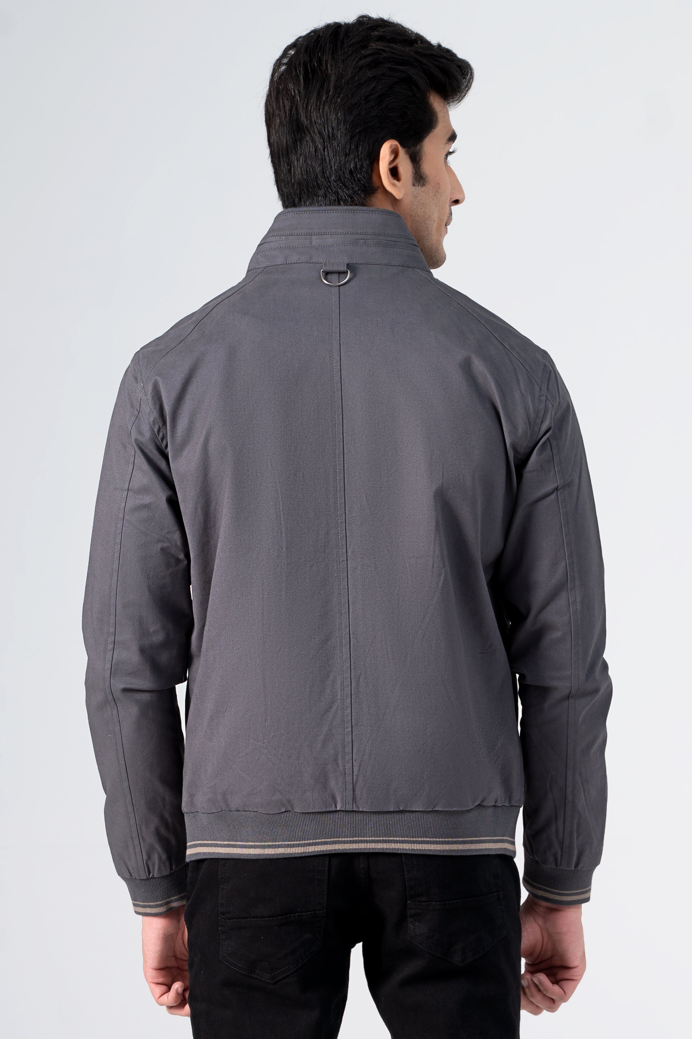 Tipping Cotton Jacket Grey