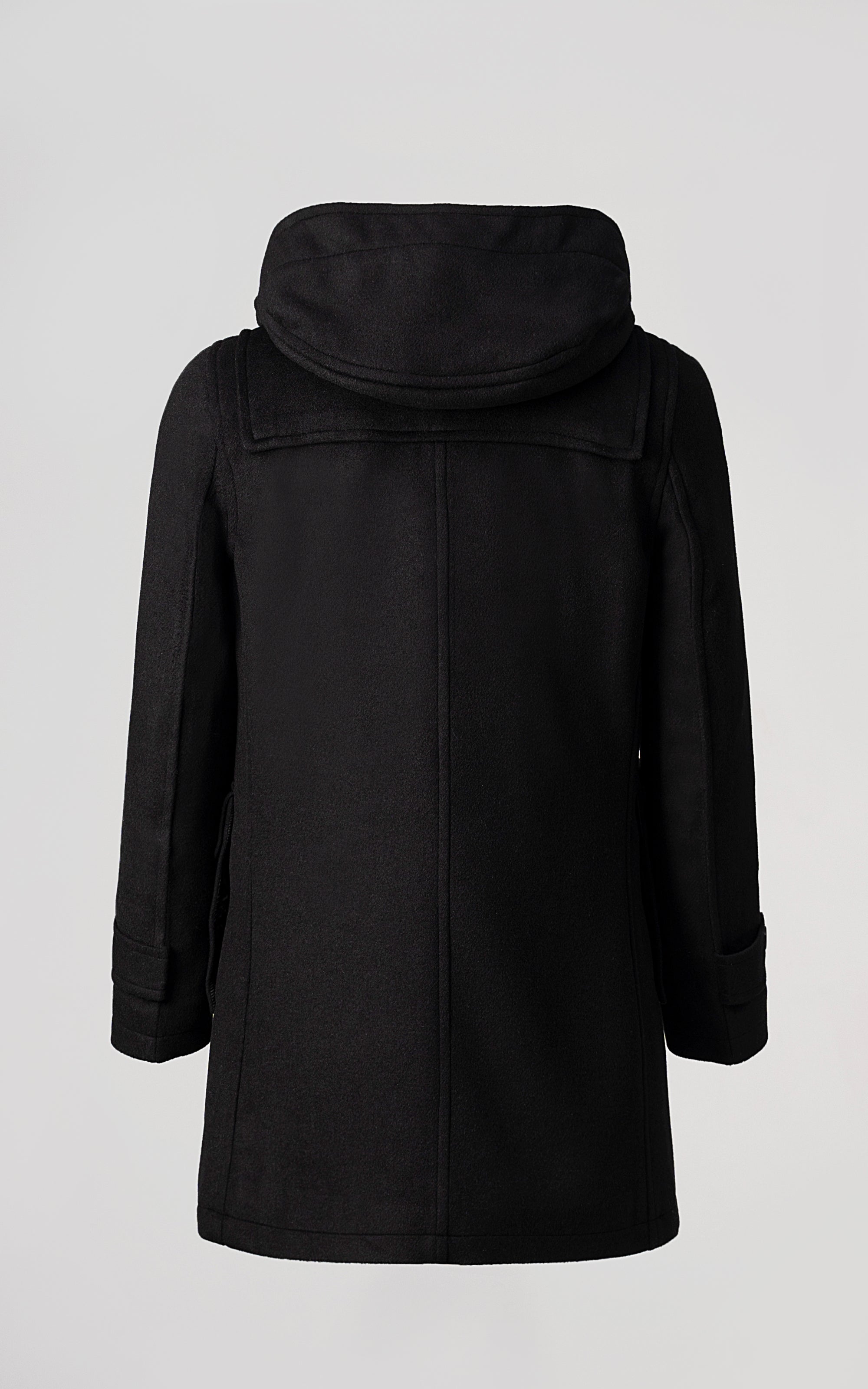 MEN'S HOODED DUFFLE COAT BLACK