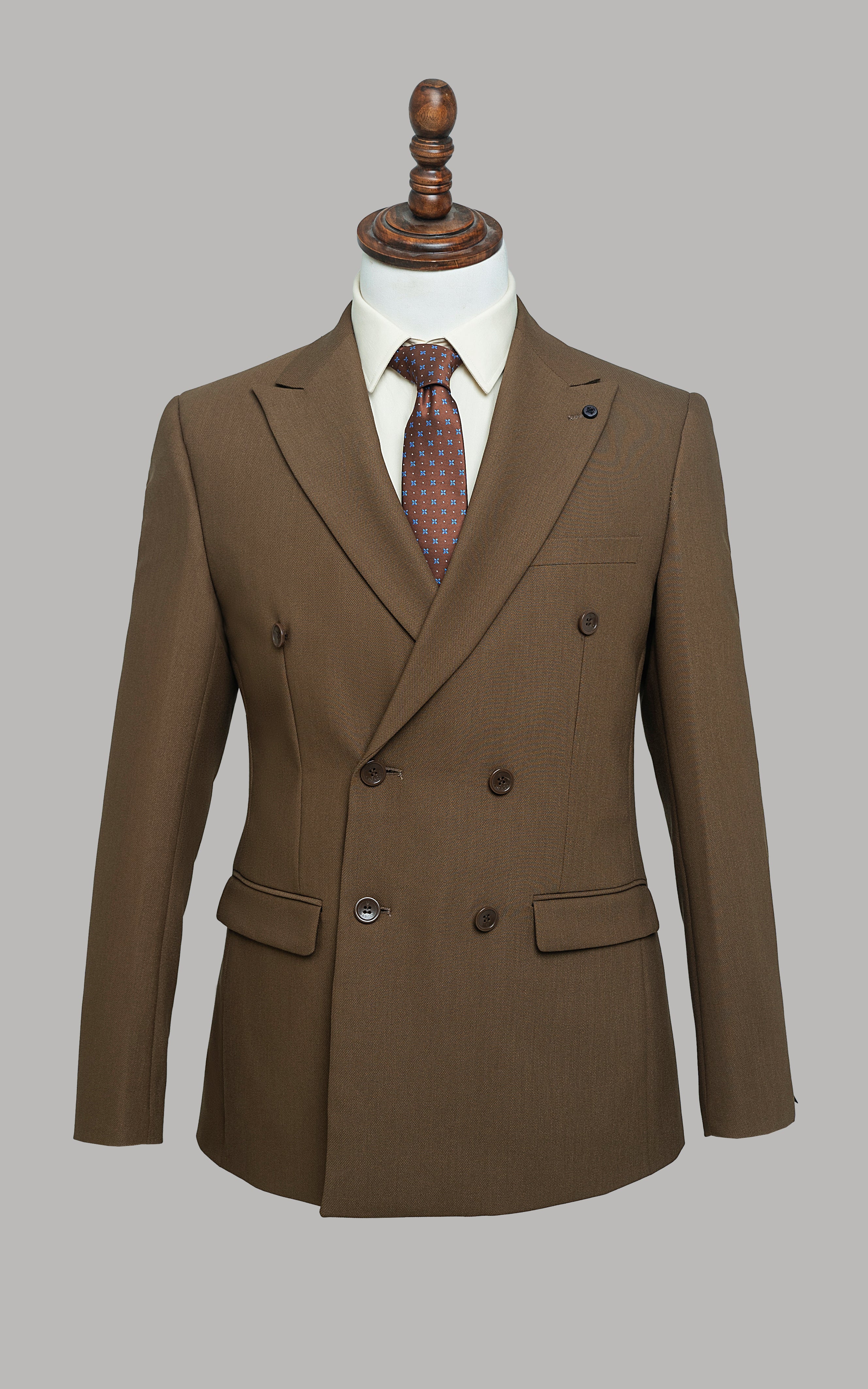 TWO PIECE SUIT DARK KHAKI