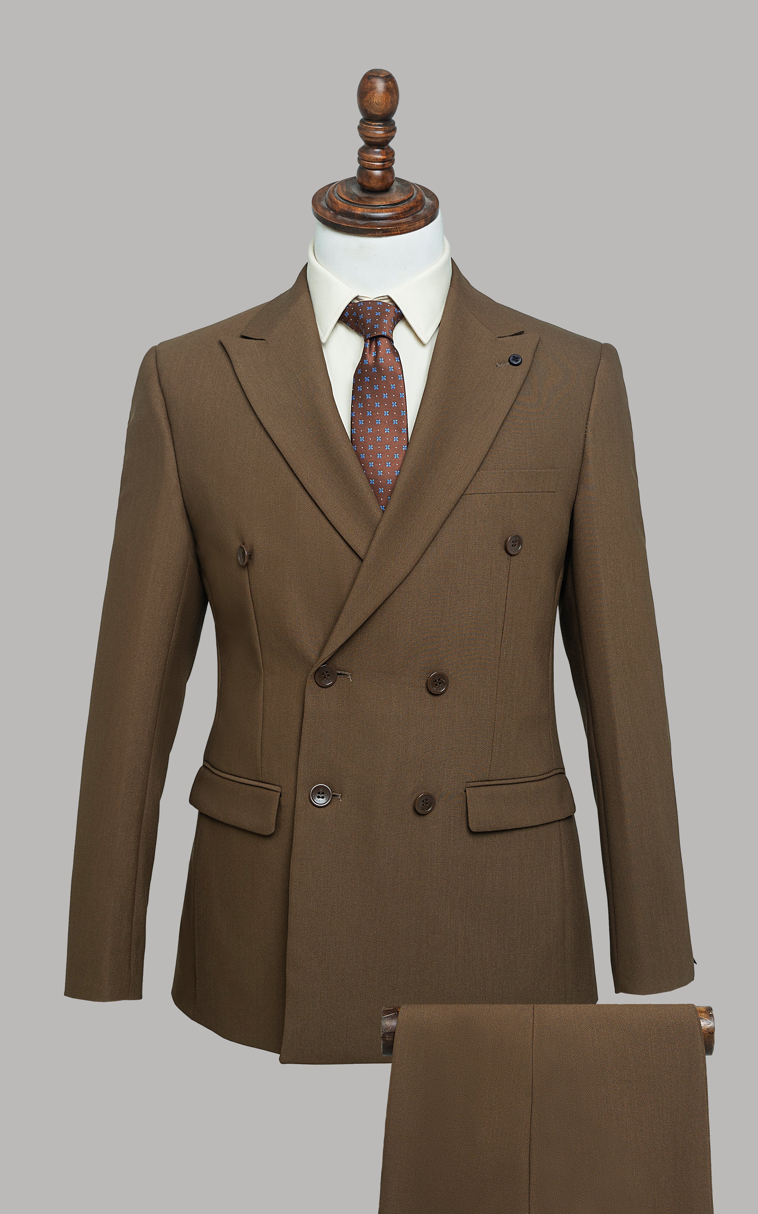 TWO PIECE SUIT DARK KHAKI