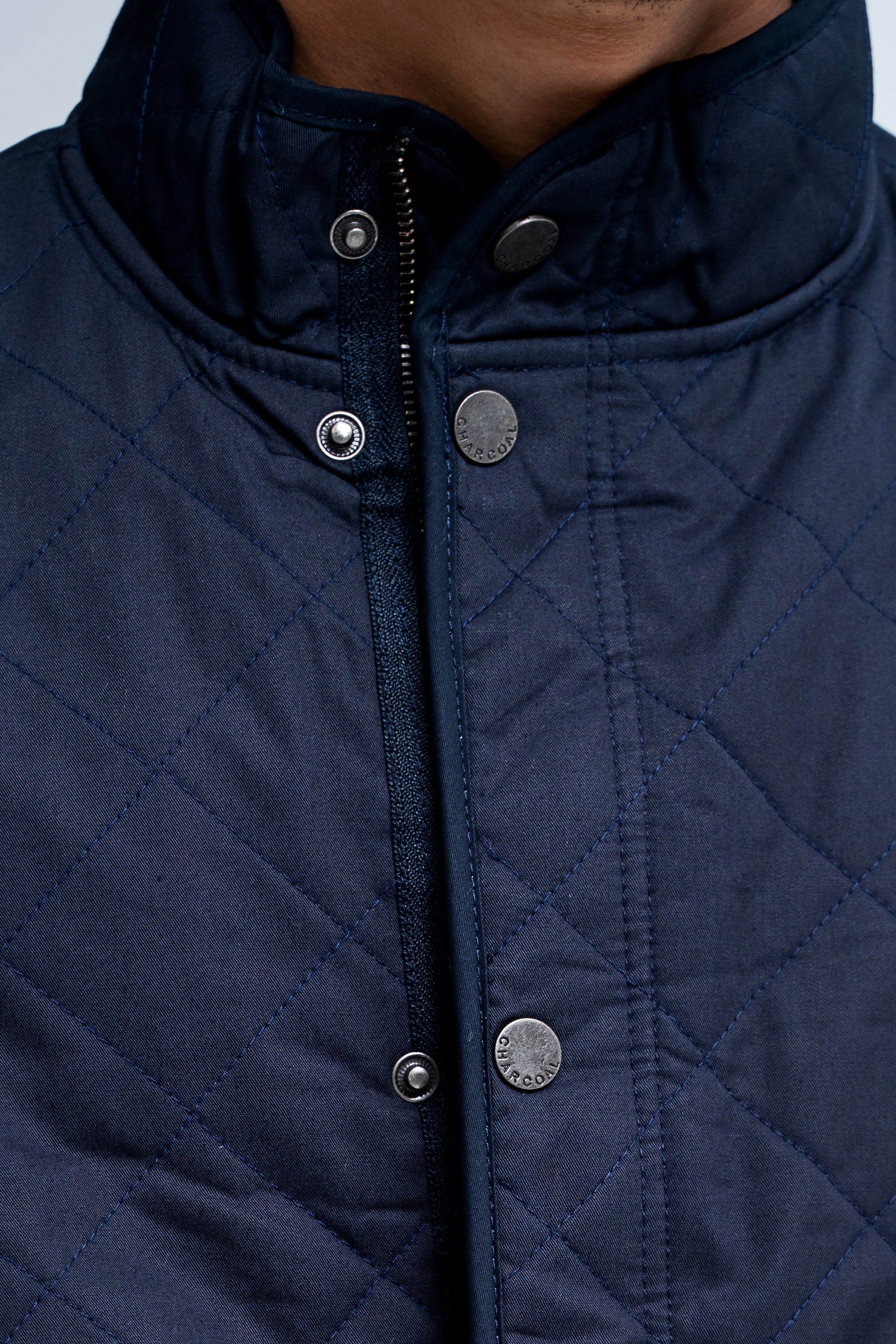 Quilted wadded Jacket Navy