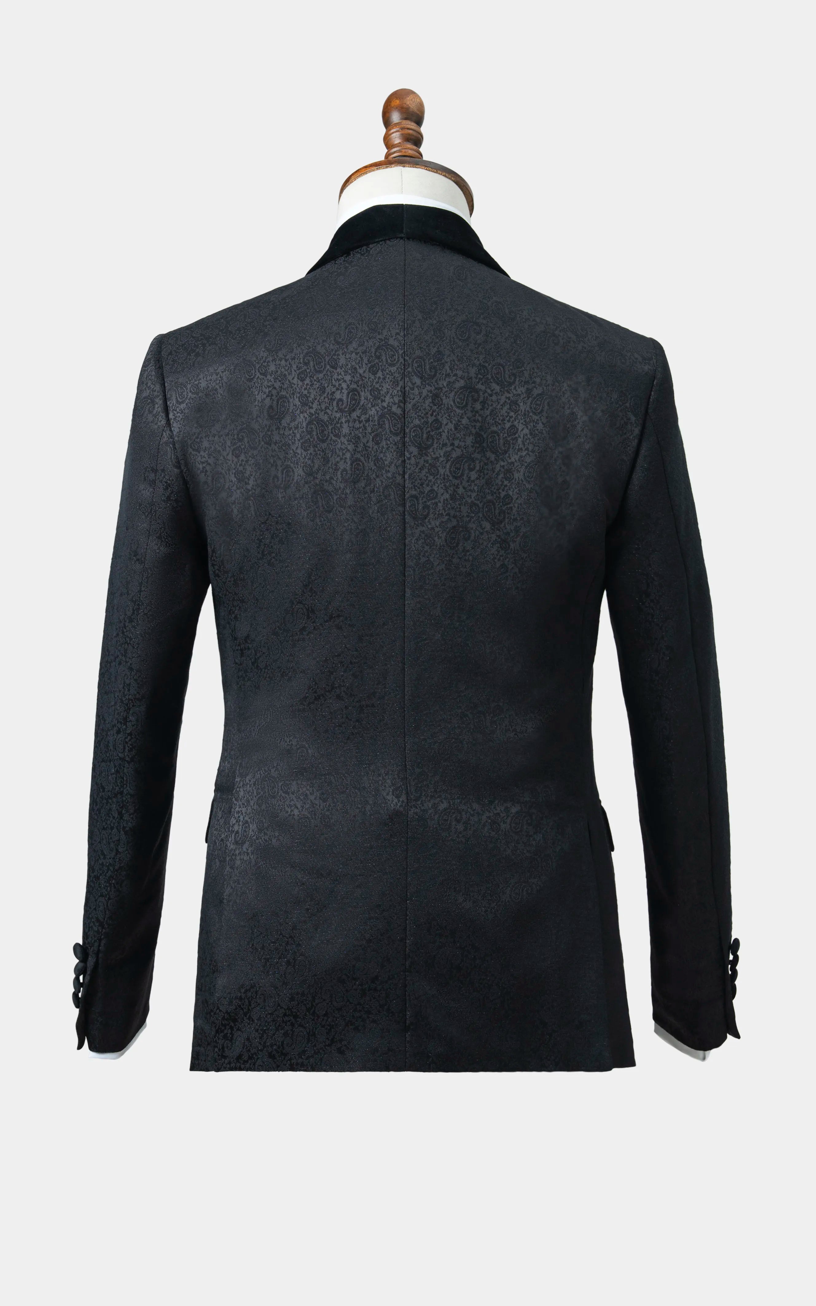 Tuxedo Suit With Shawl Lapel  black