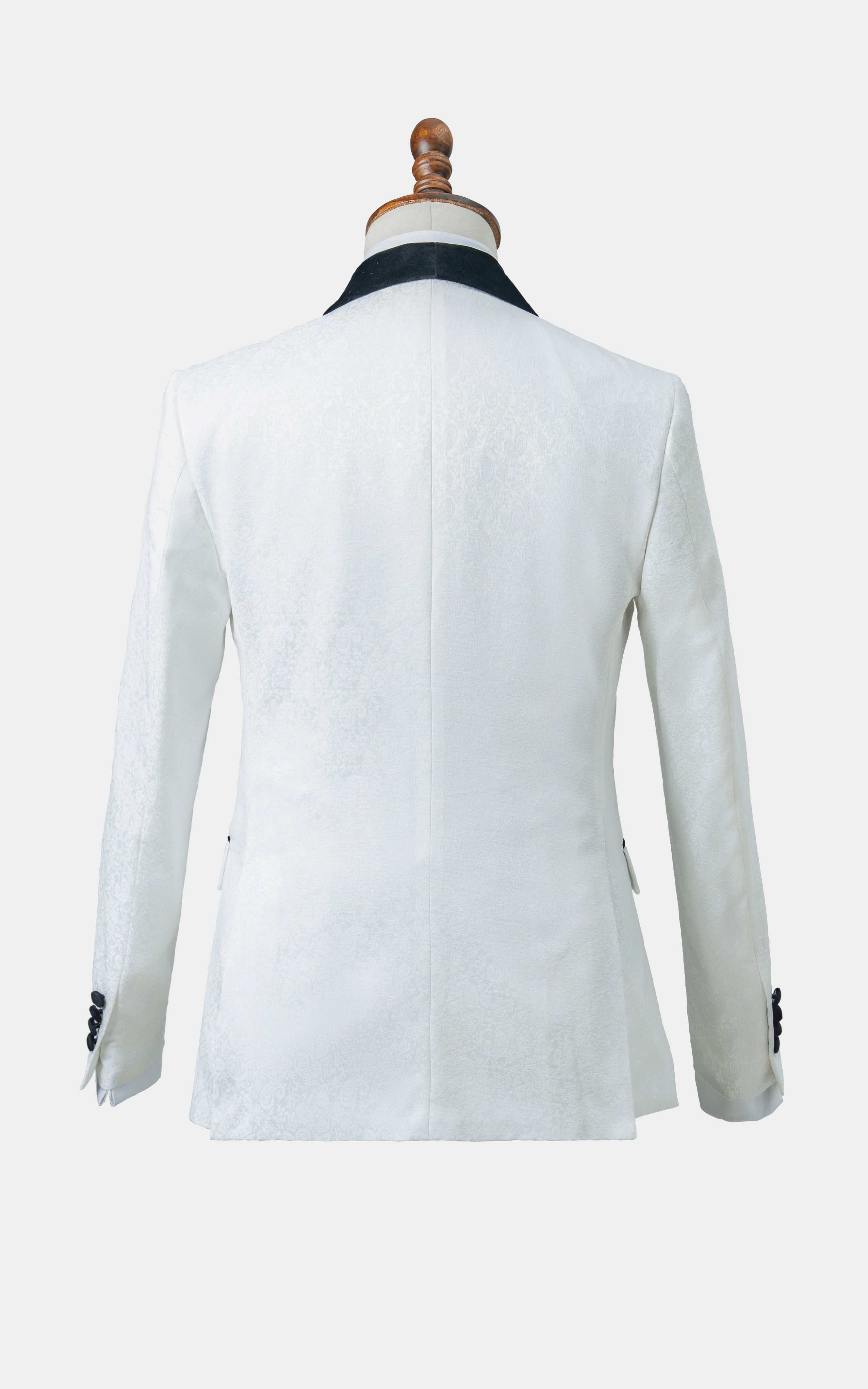 Tuxedo Suit With Shawl Lapel Off white