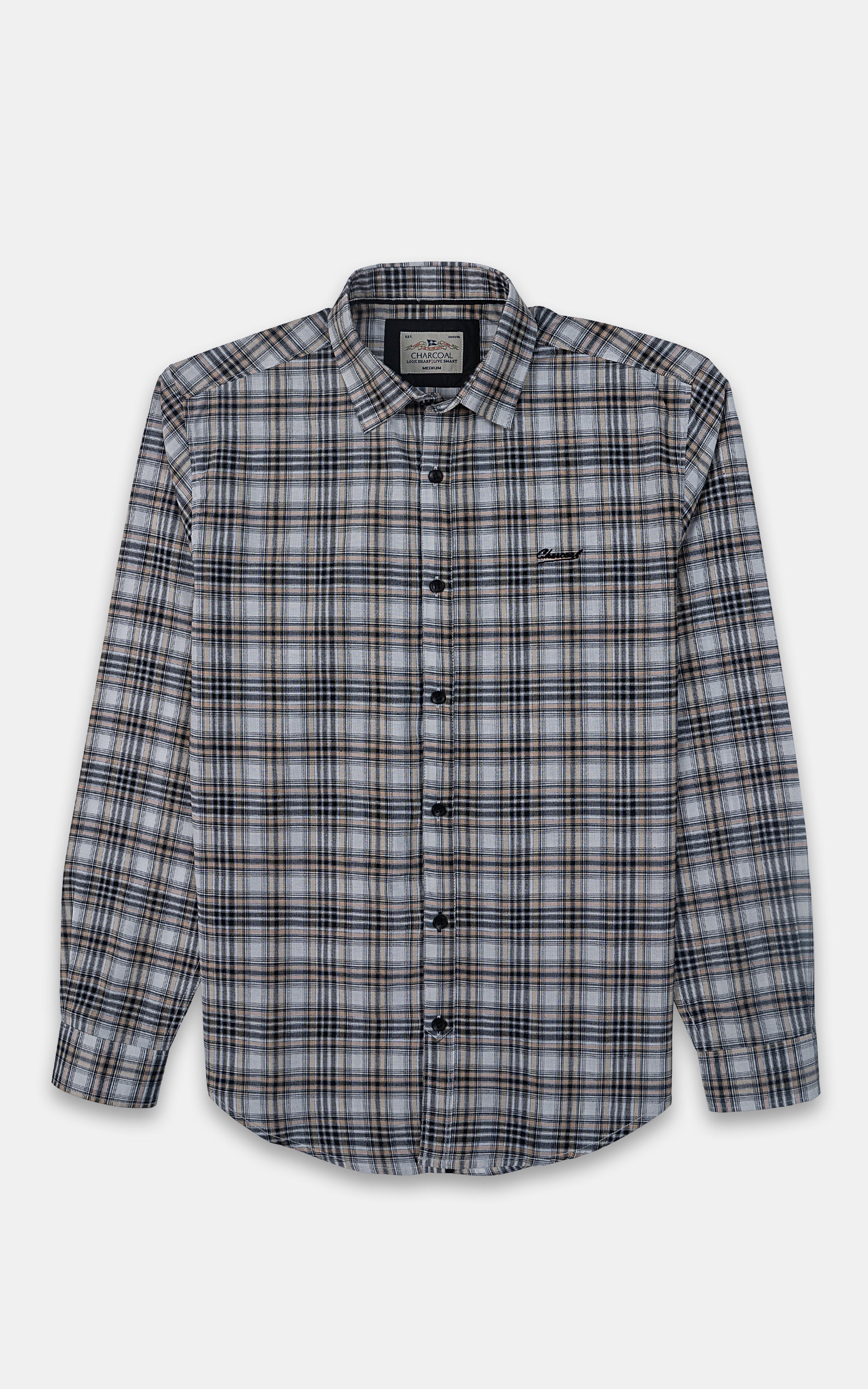 CASUAL SHIRT BEIGE CHECK