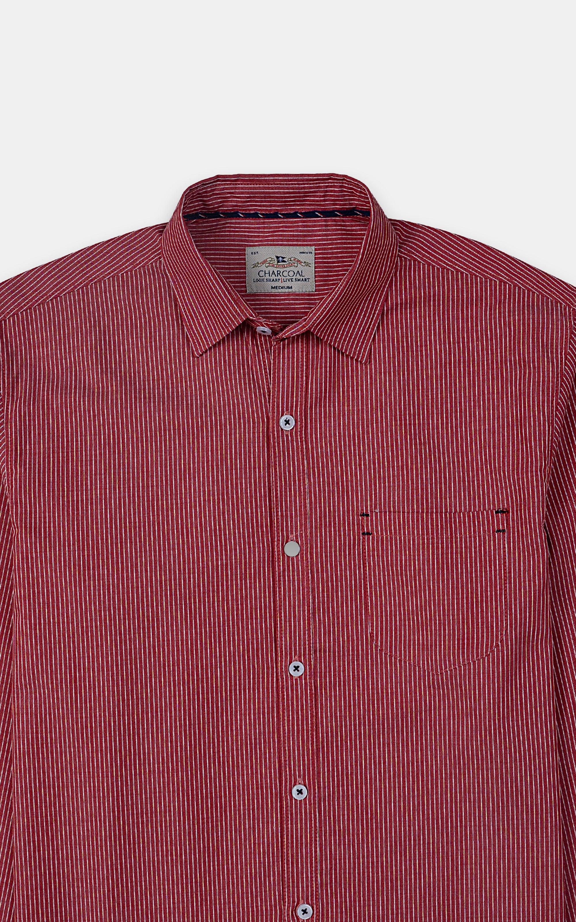 CASUAL SHIRT RED STRIPE