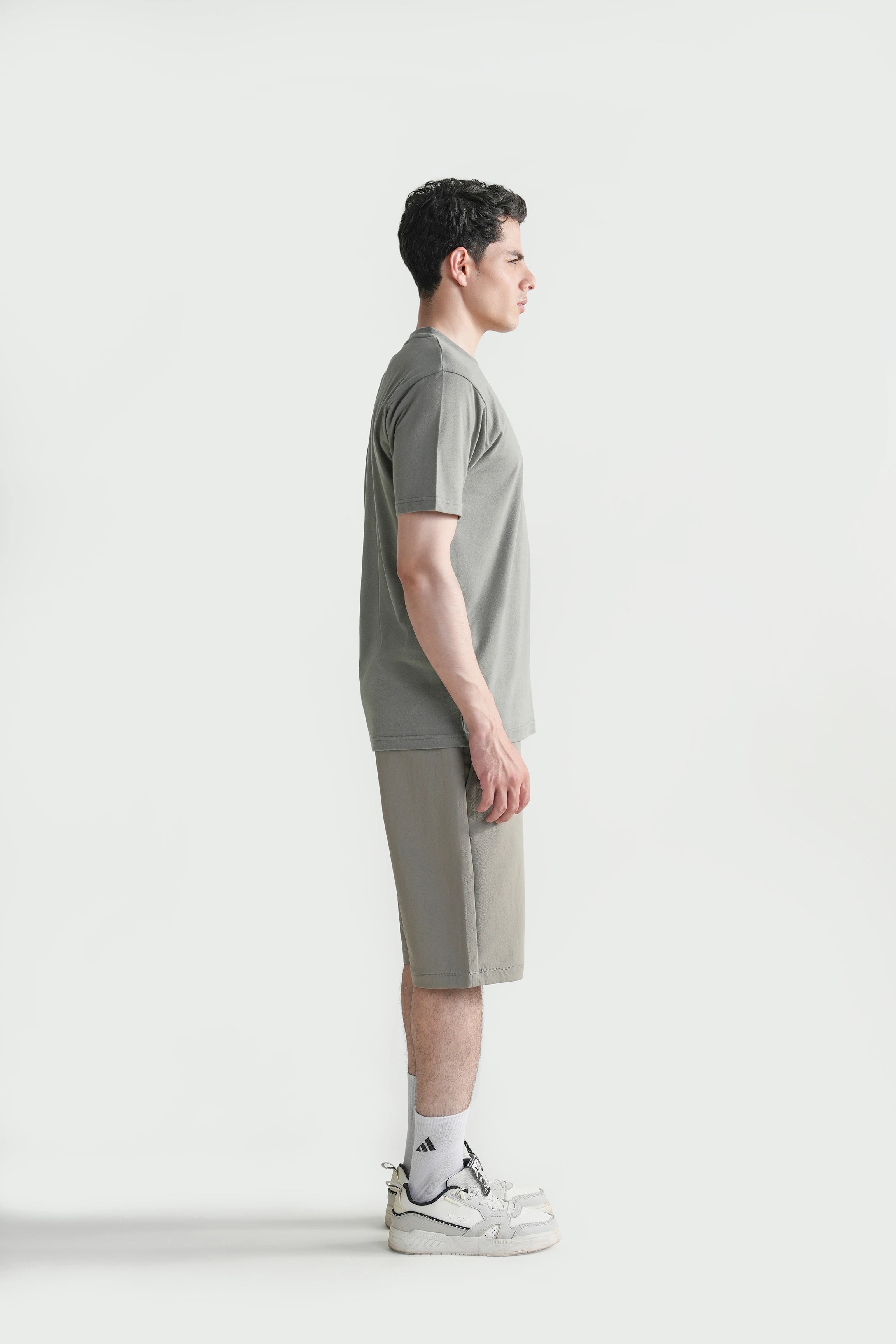 HALF SLEEVES SLEEPWEAR CREW NECK T SHIRT OLIVE
