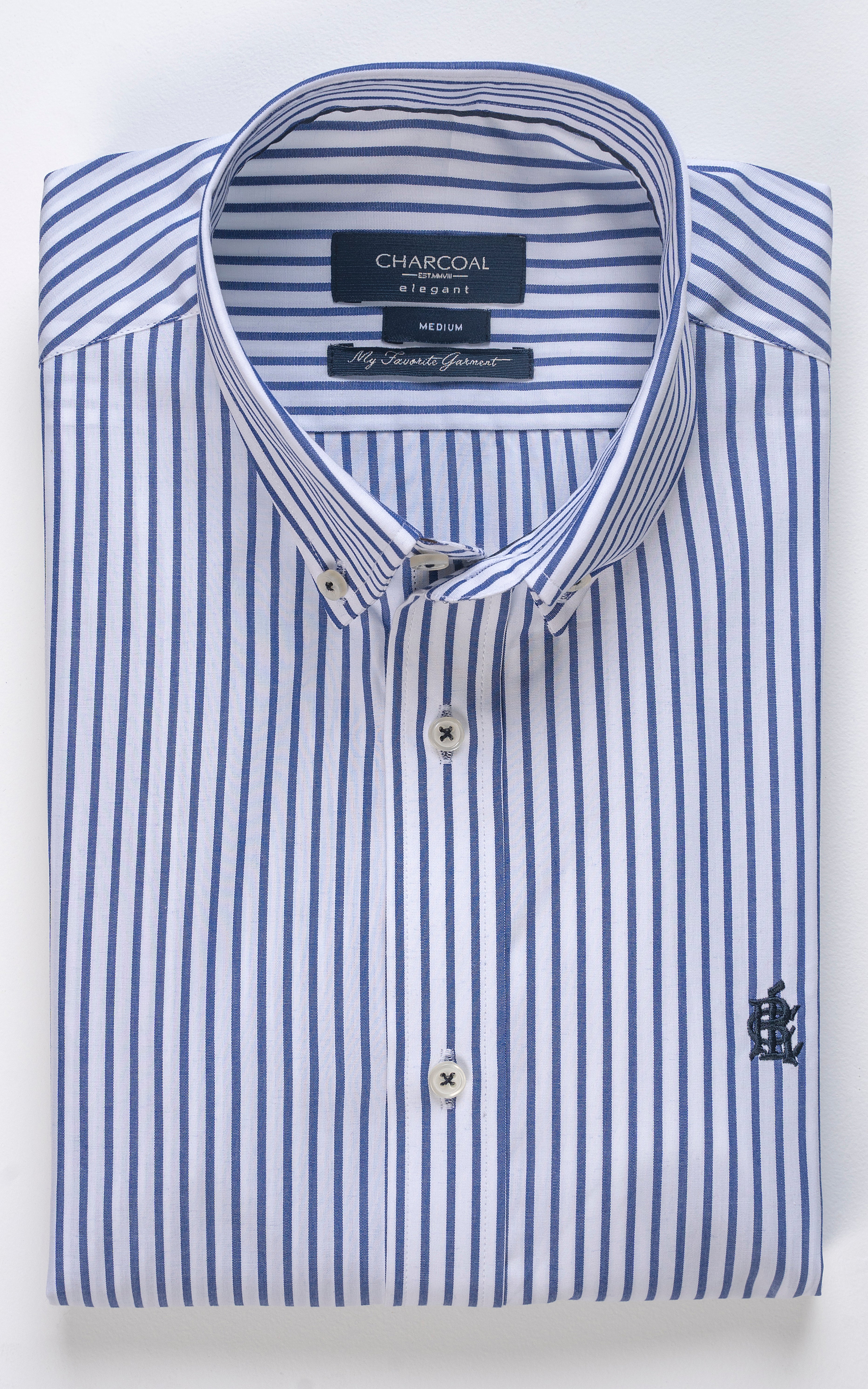 SEMI FORMAL SHIRT BLUE WHITE