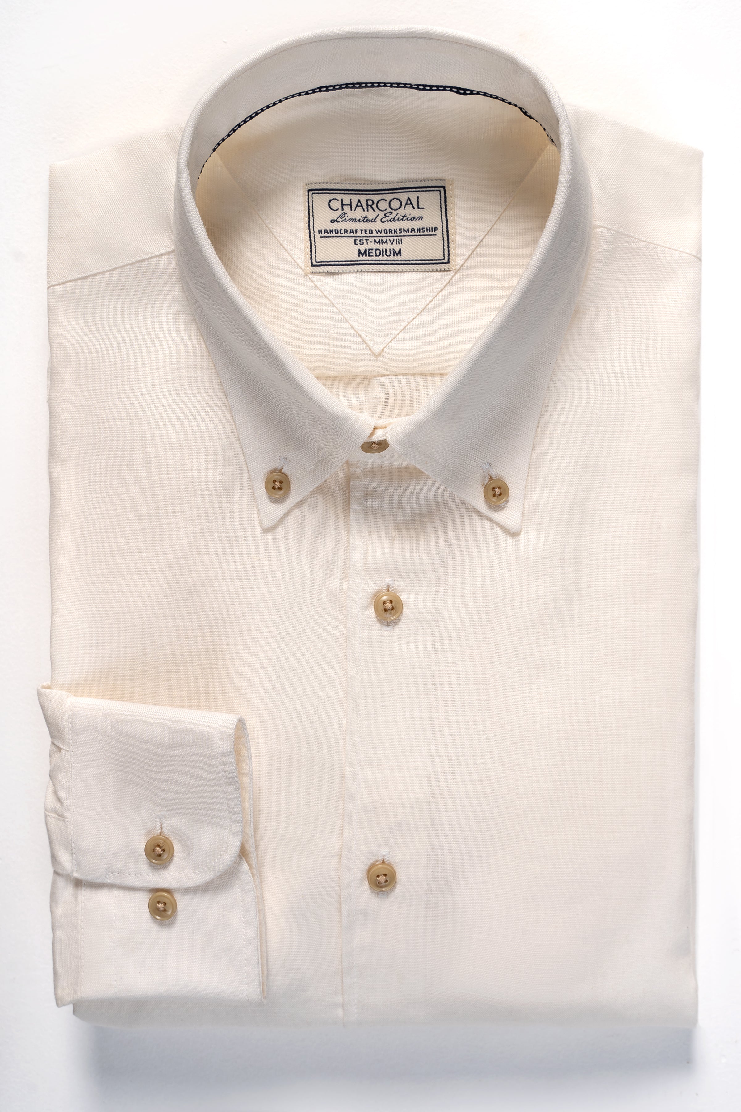 LIMITED EDITION LINEN FABRIC SHIRT OFF WHITE