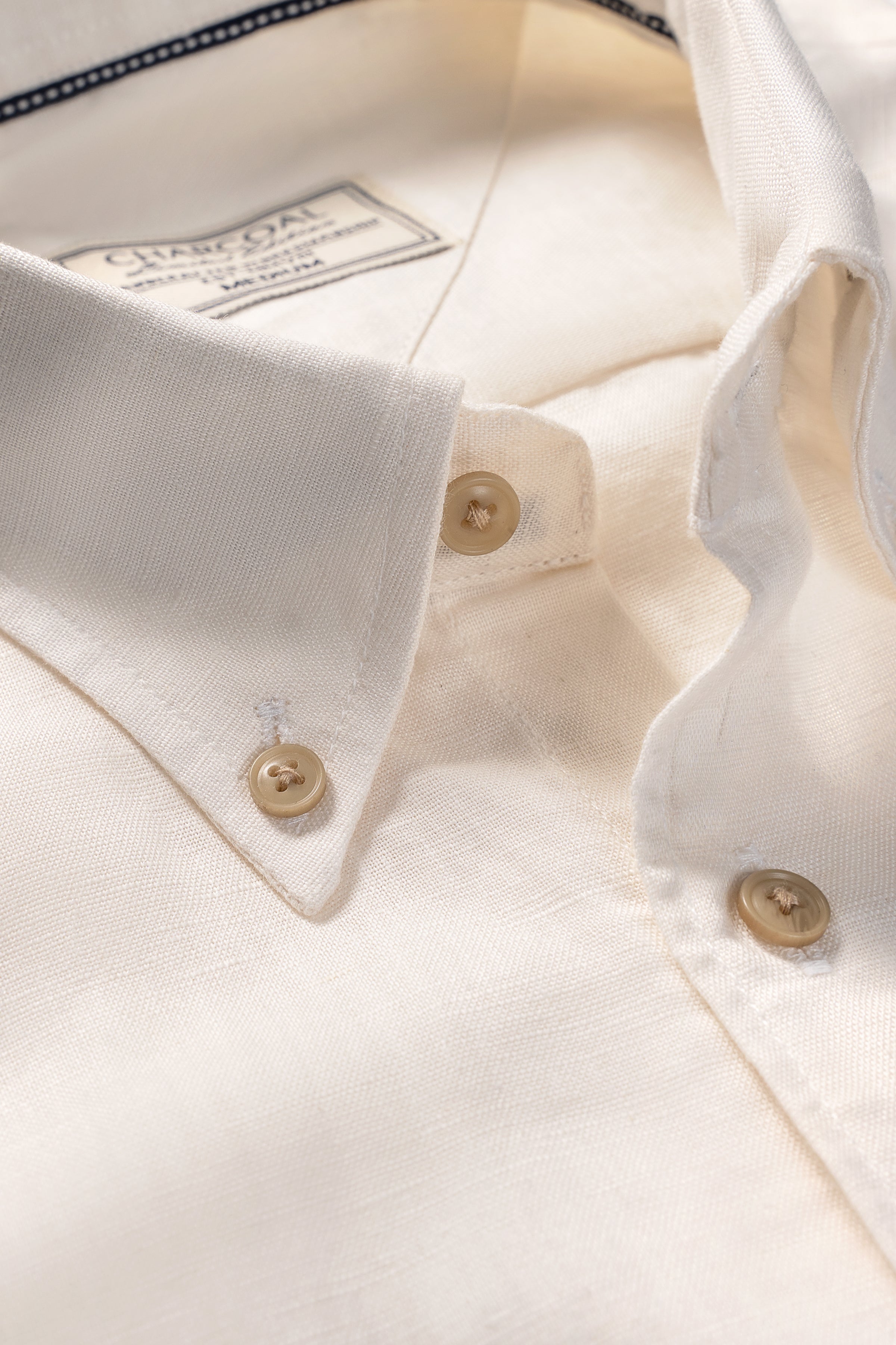 LIMITED EDITION LINEN FABRIC SHIRT OFF WHITE