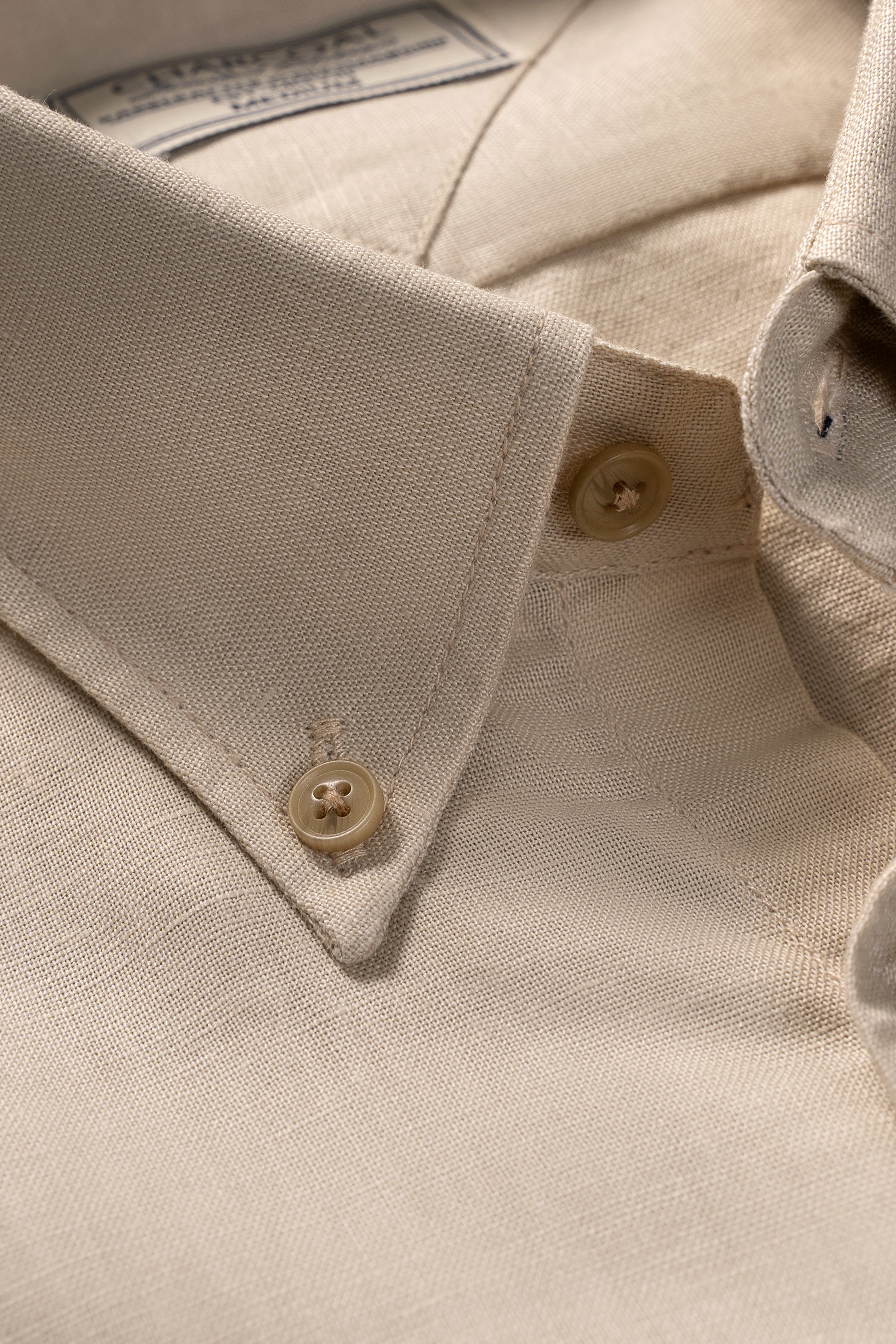 LIMITED EDITION LINEN FABRIC SHIRT LIGHT KHAKI