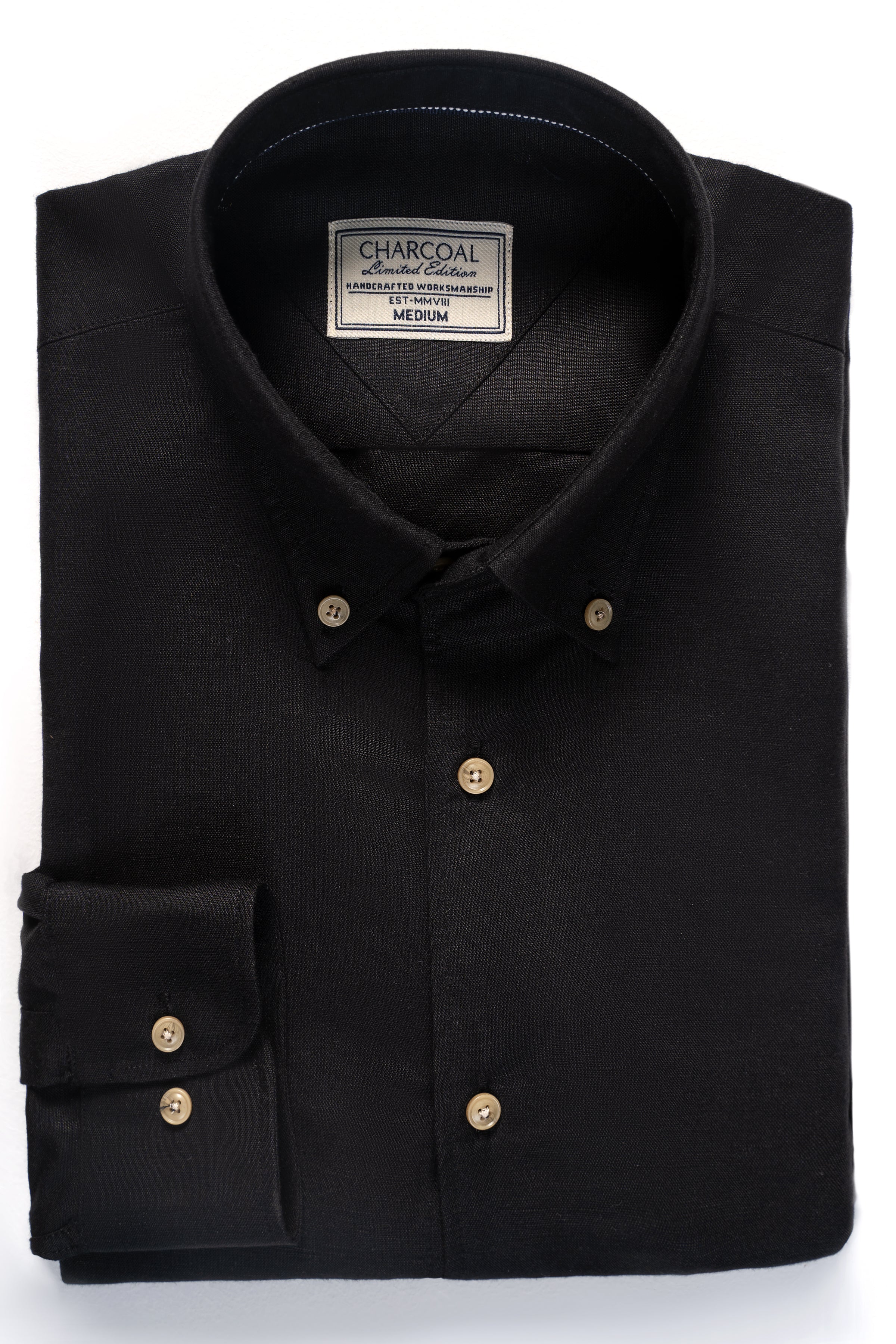 LIMITED EDITION LINEN FABRIC SHIRT BLACK