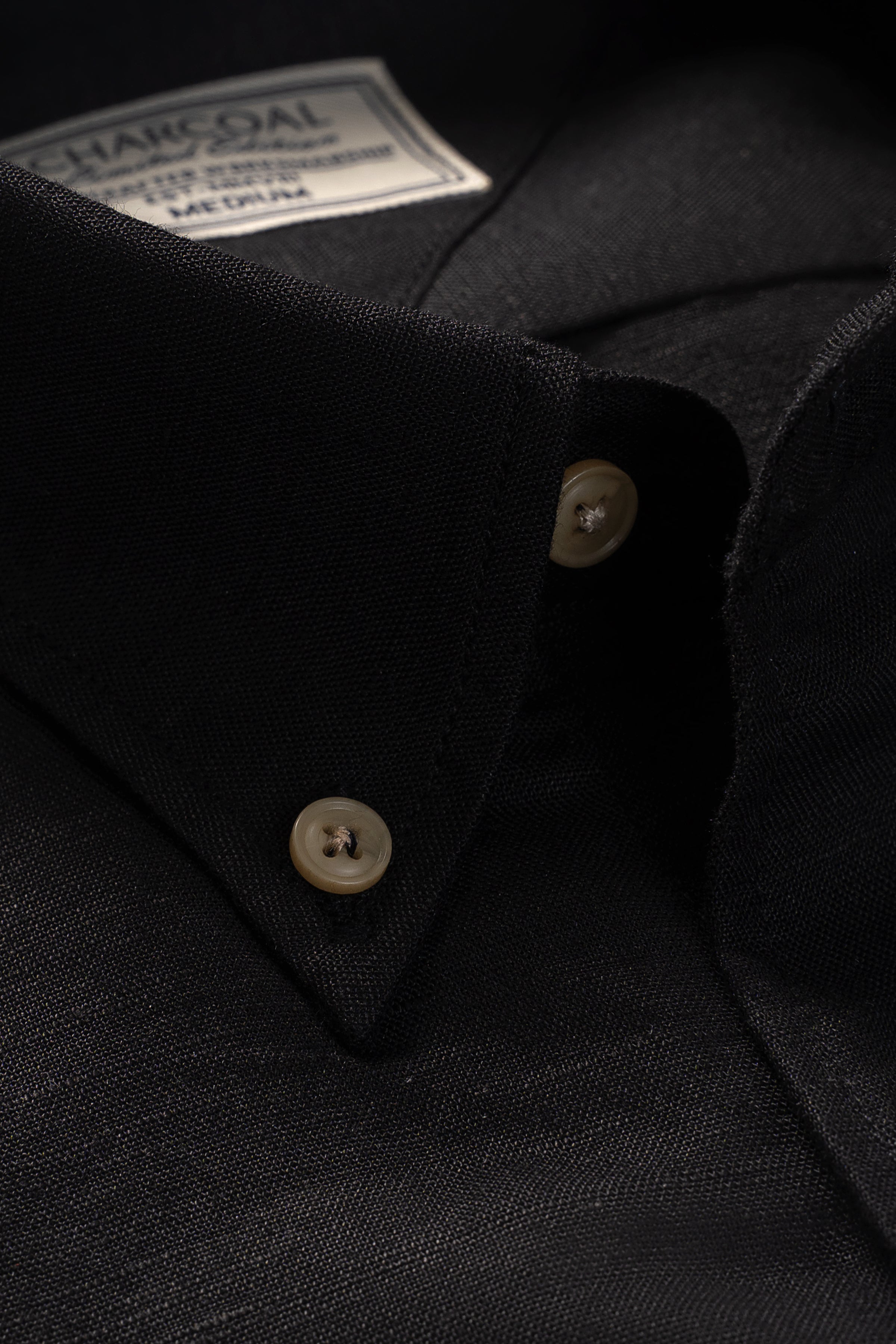 LIMITED EDITION LINEN FABRIC SHIRT BLACK