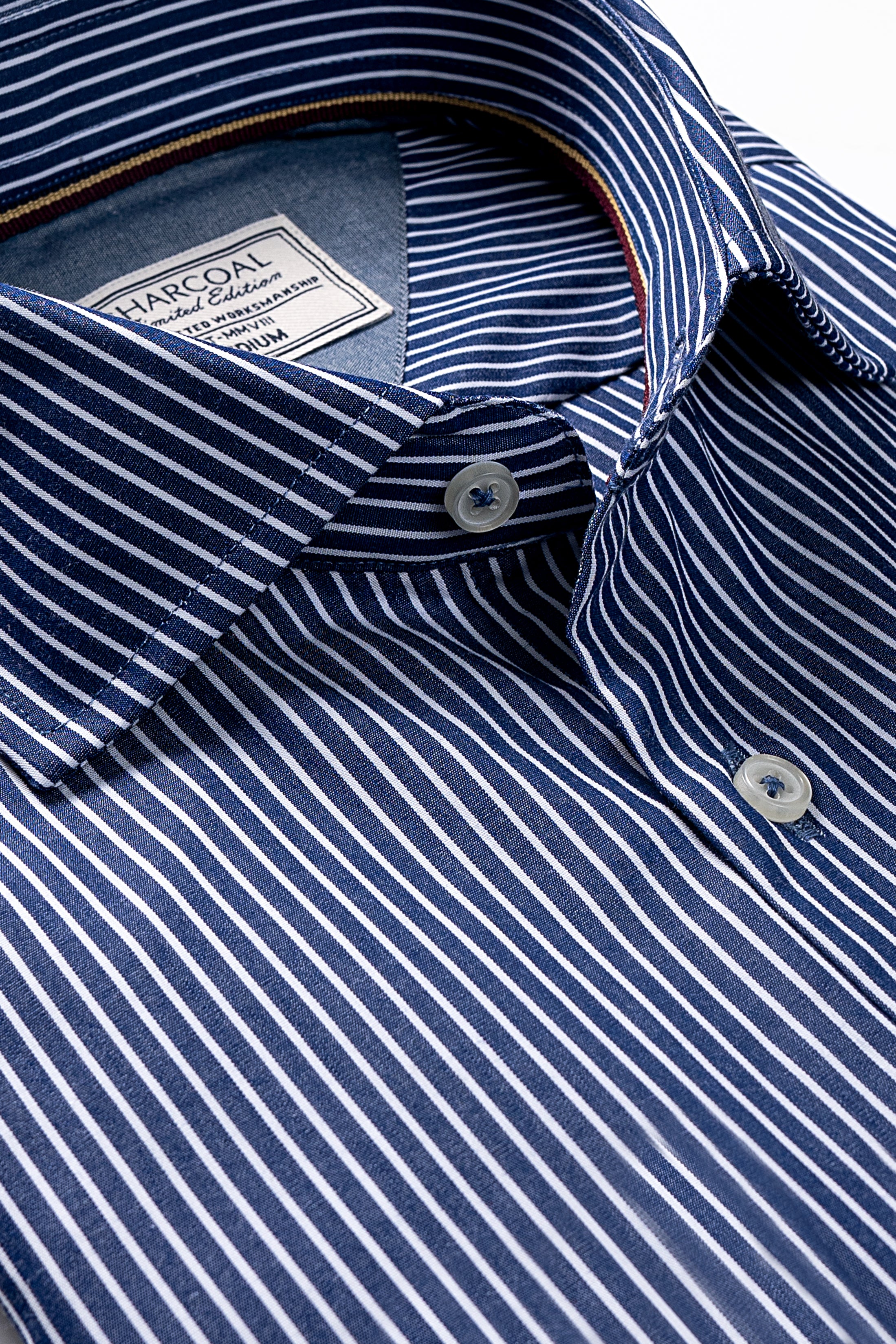 LIMITED EDITION SHIRTS NAVY WHITE STRIPES