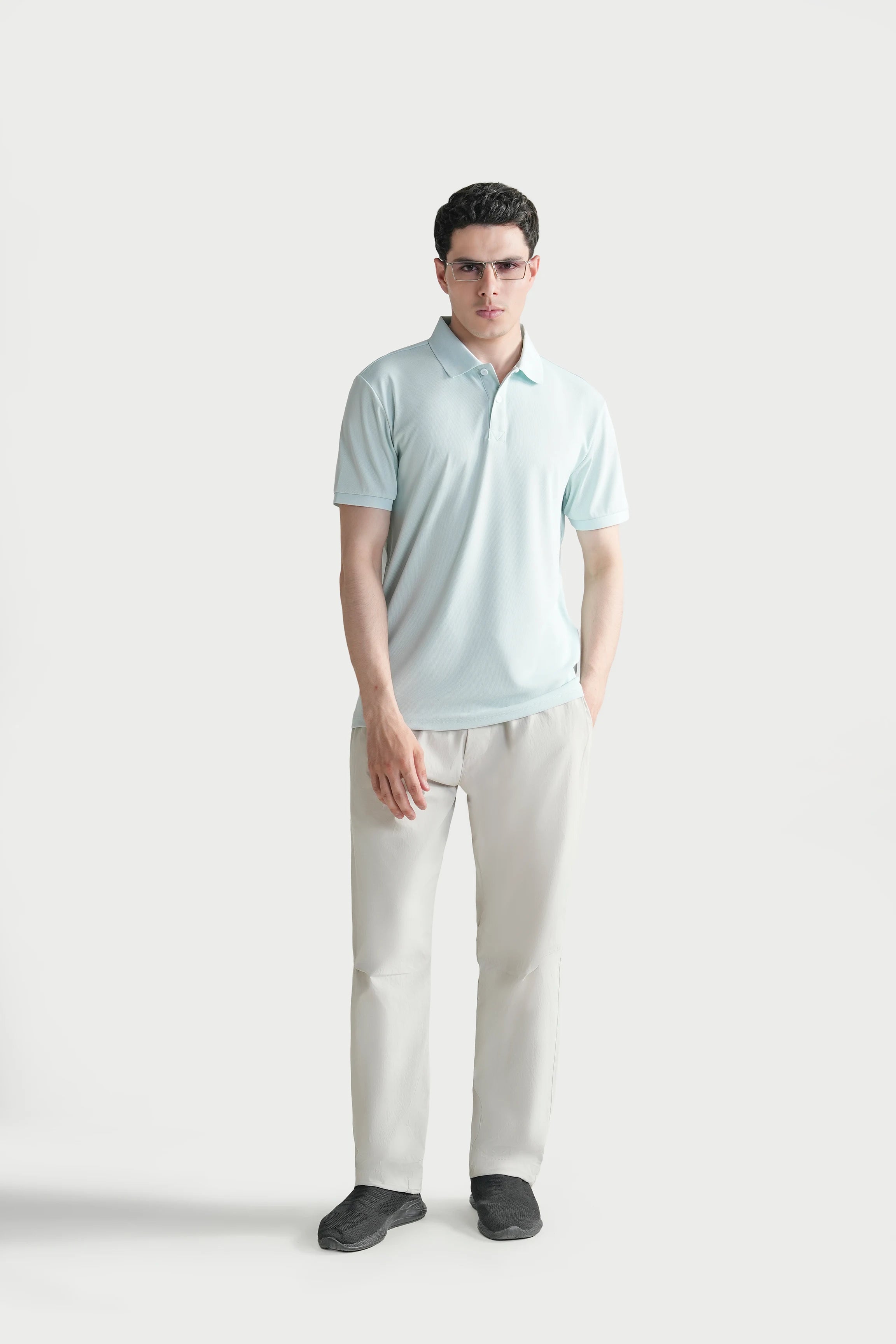 SMART FIT CLASSIC PREMIUM  POLO SHIRT CYAN
