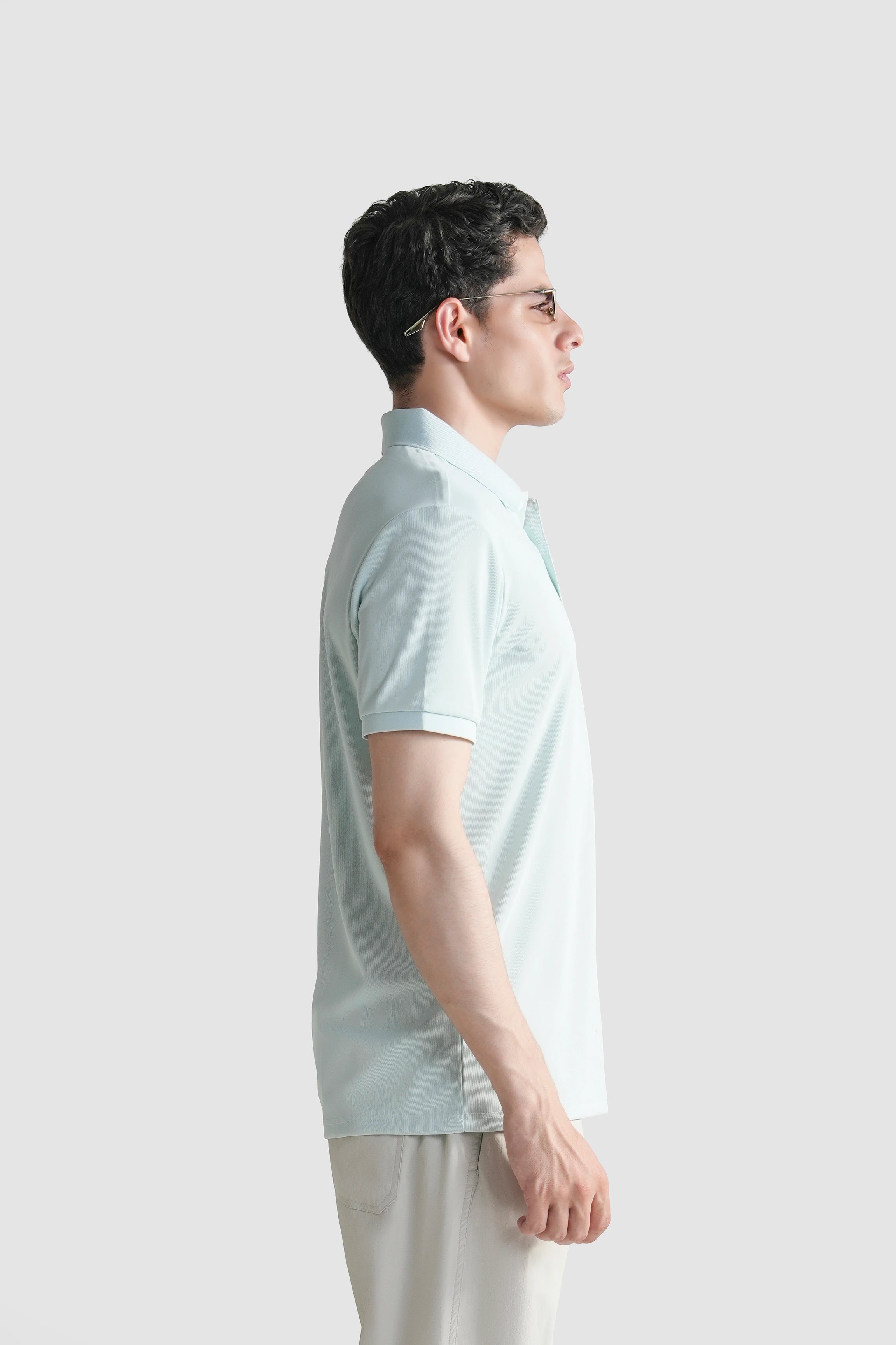 SMART FIT CLASSIC PREMIUM  POLO SHIRT CYAN