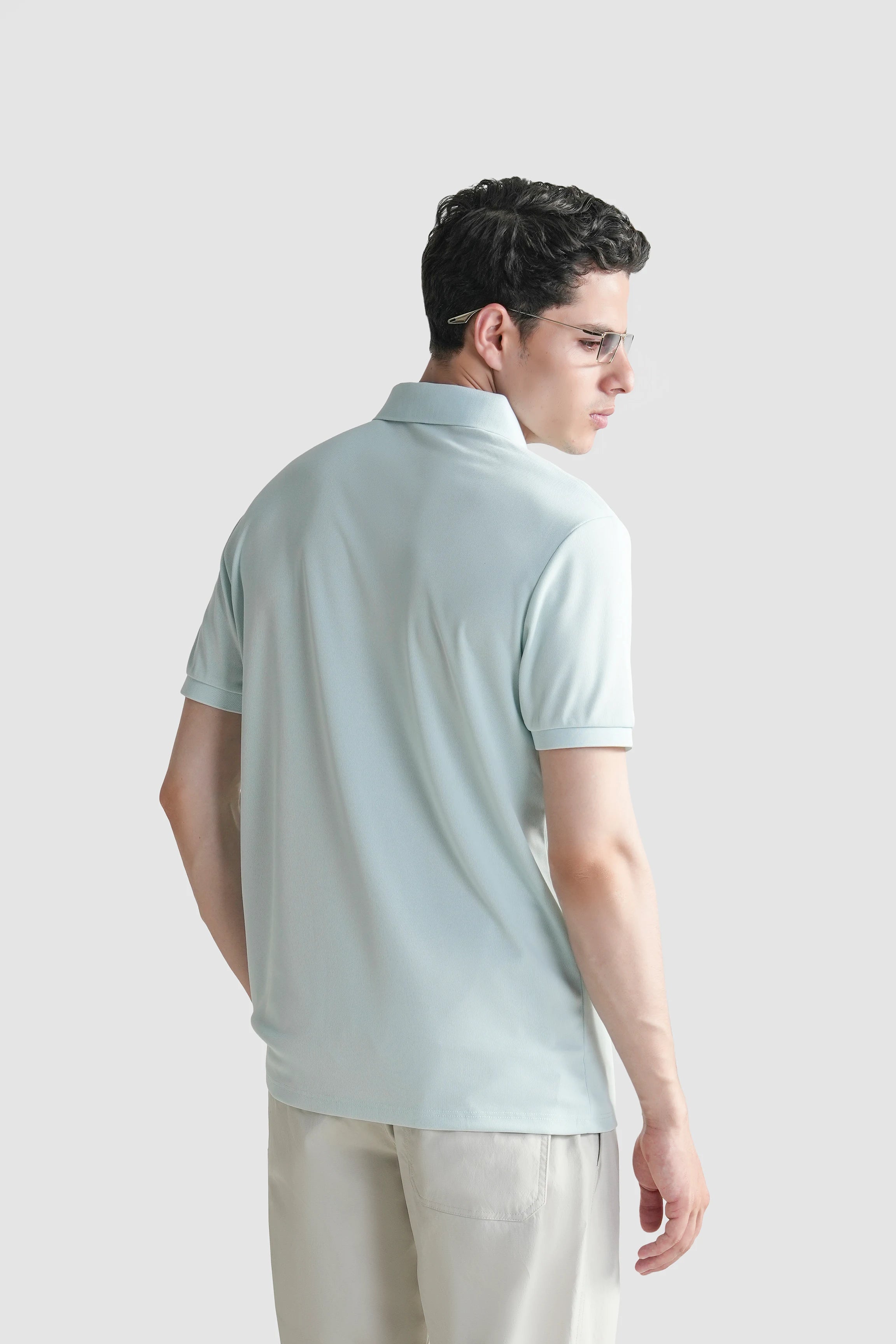 SMART FIT CLASSIC PREMIUM  POLO SHIRT CYAN