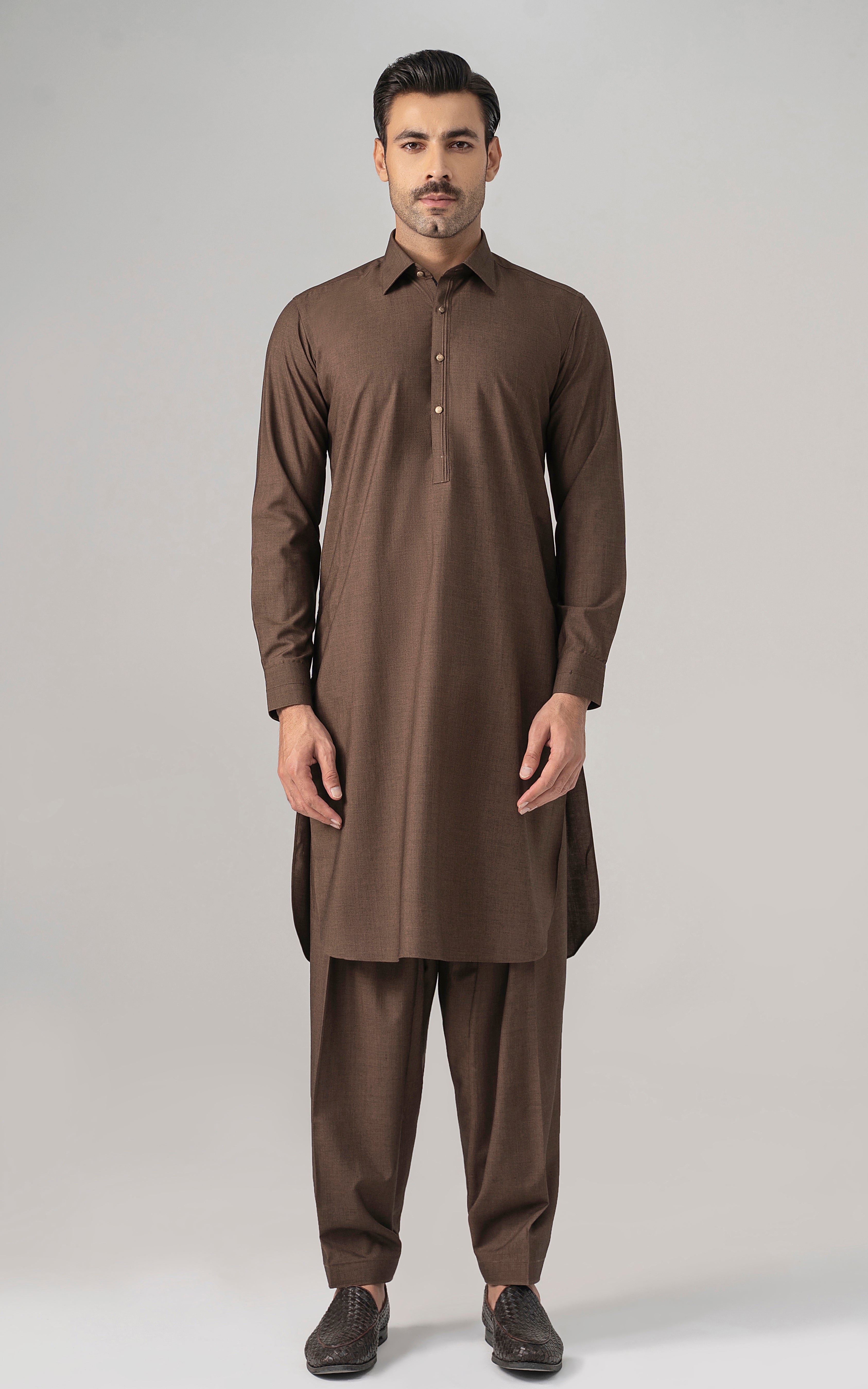 BLENDED WASH & WEAR -CLASSIC COLLECTION BROWN MELANGE