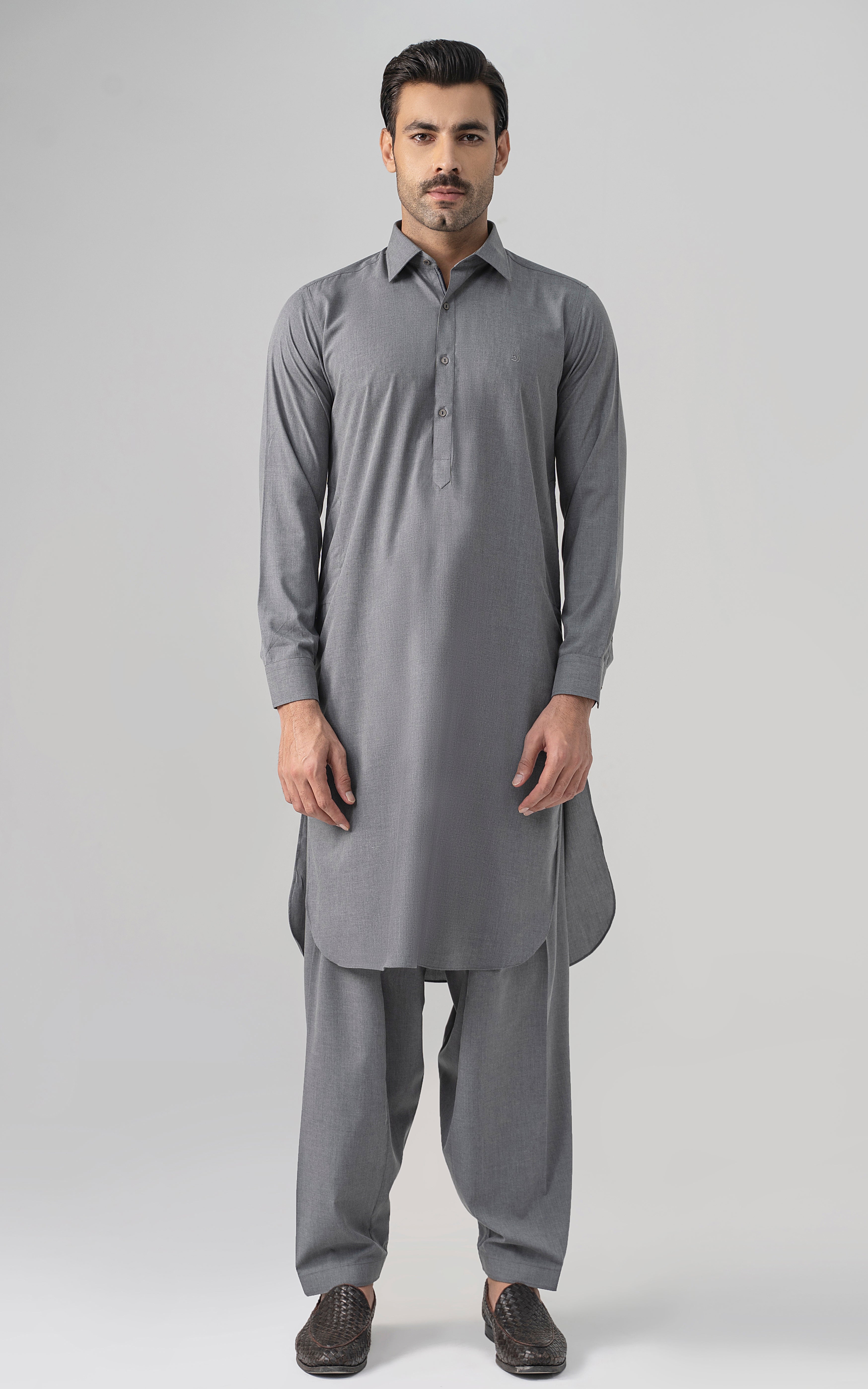 BLENDED WASH & WEAR - CLASSIC COLLECTION GREY MELANGE